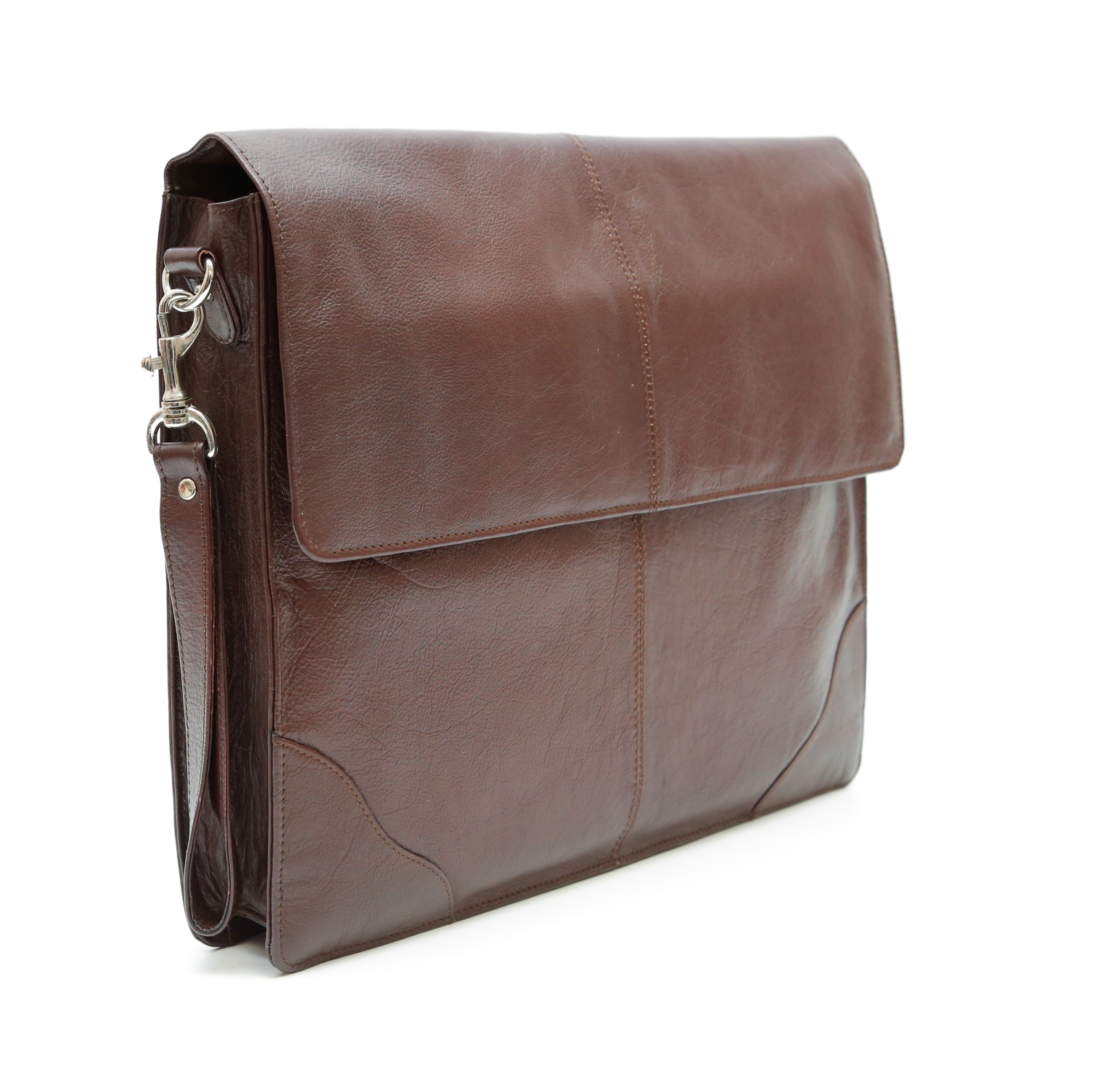 Mallette en cuir pour portable de 15 po d’Ashlin - Brun foncé