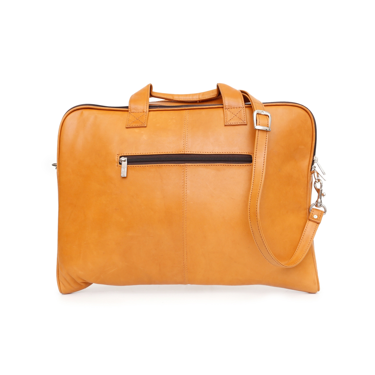 Mallette mince en cuir pour portable de 15 po d’Ashlin - Brun moyen