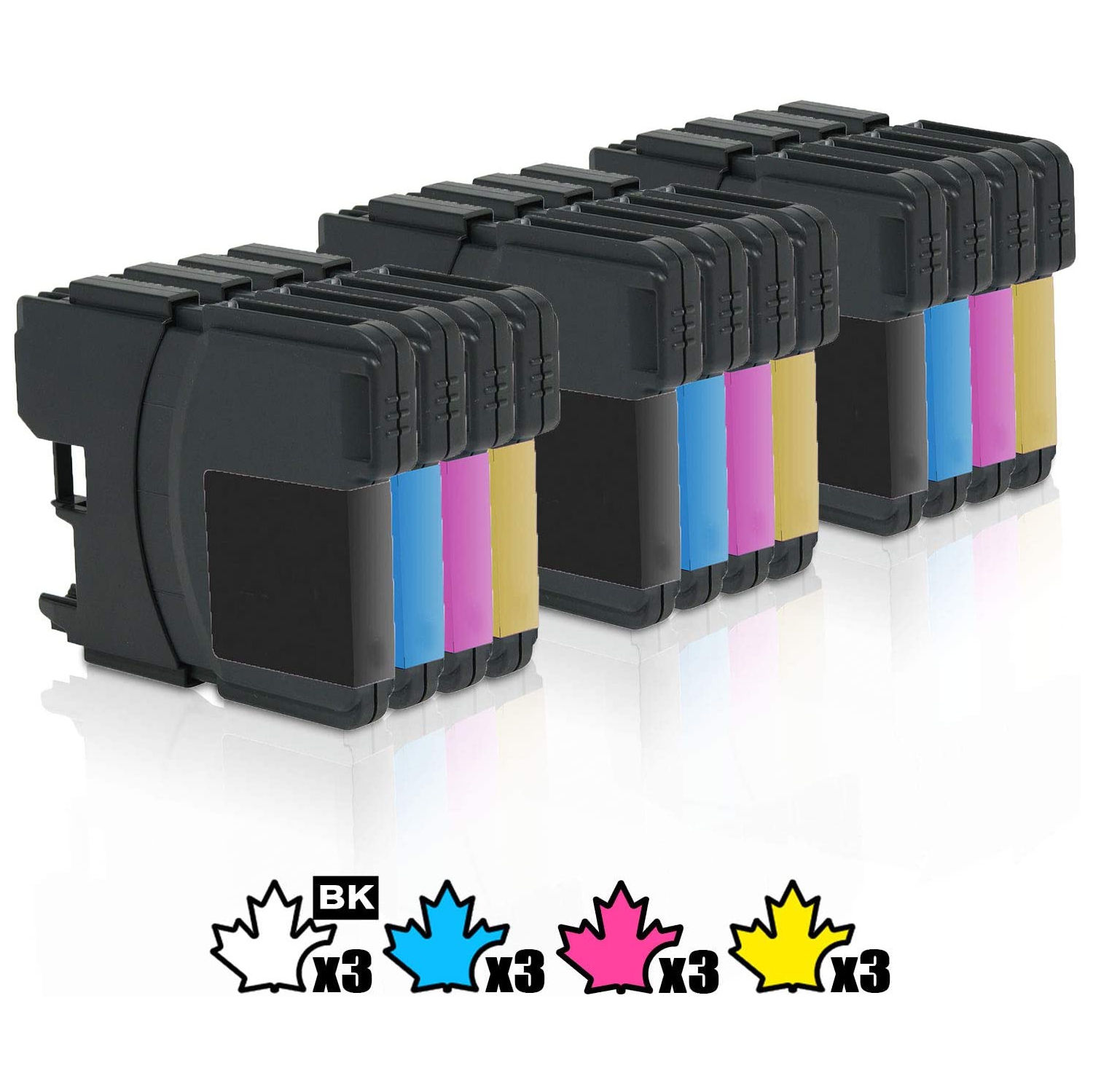 Set De 4 Cartouches D'Encre Compatibles Brother MFC-5490CN/5890CN/5895CW - Go Inks