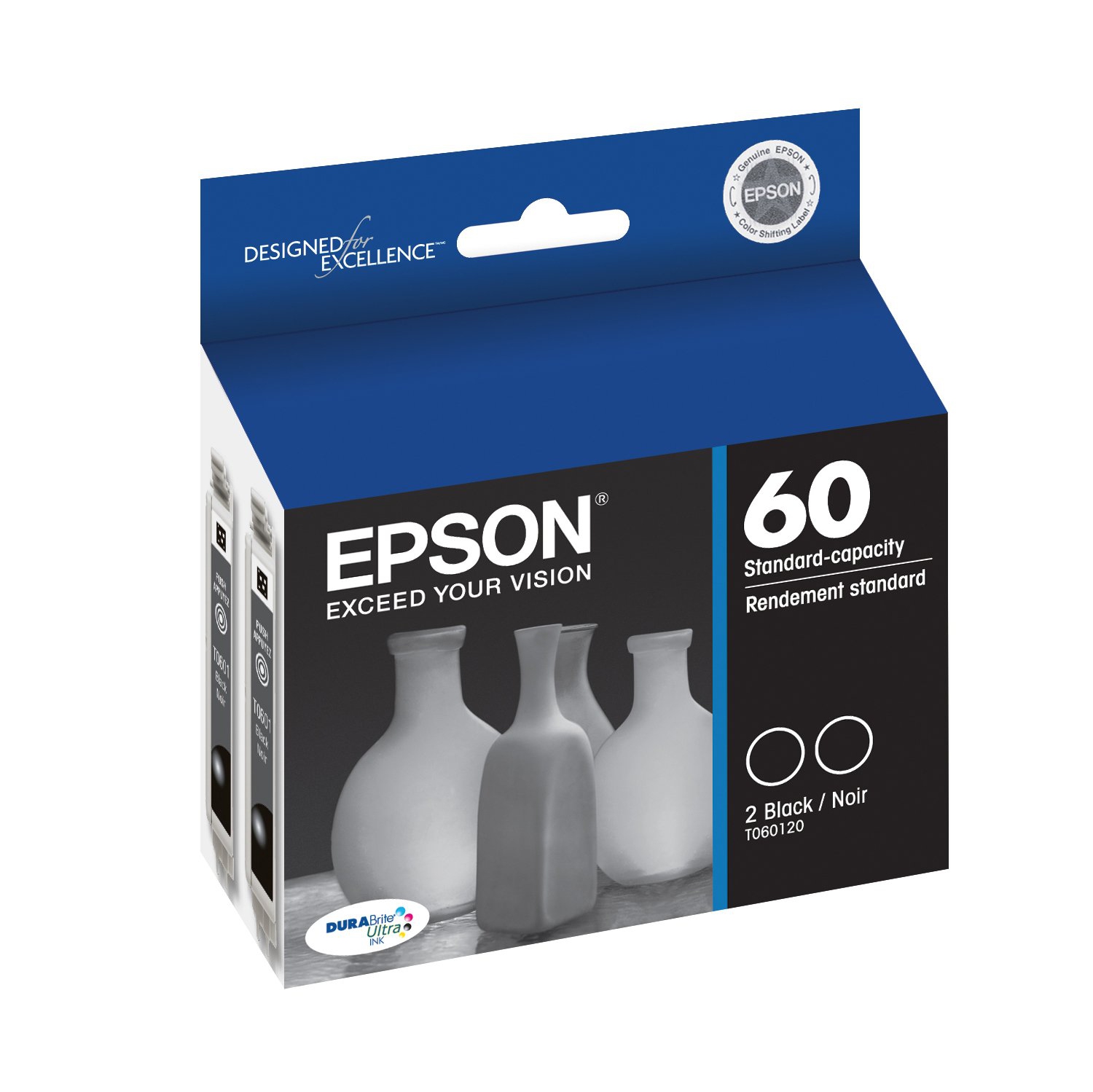 Epson T060120-D2 Black Ink Cartridges 2 Pack
