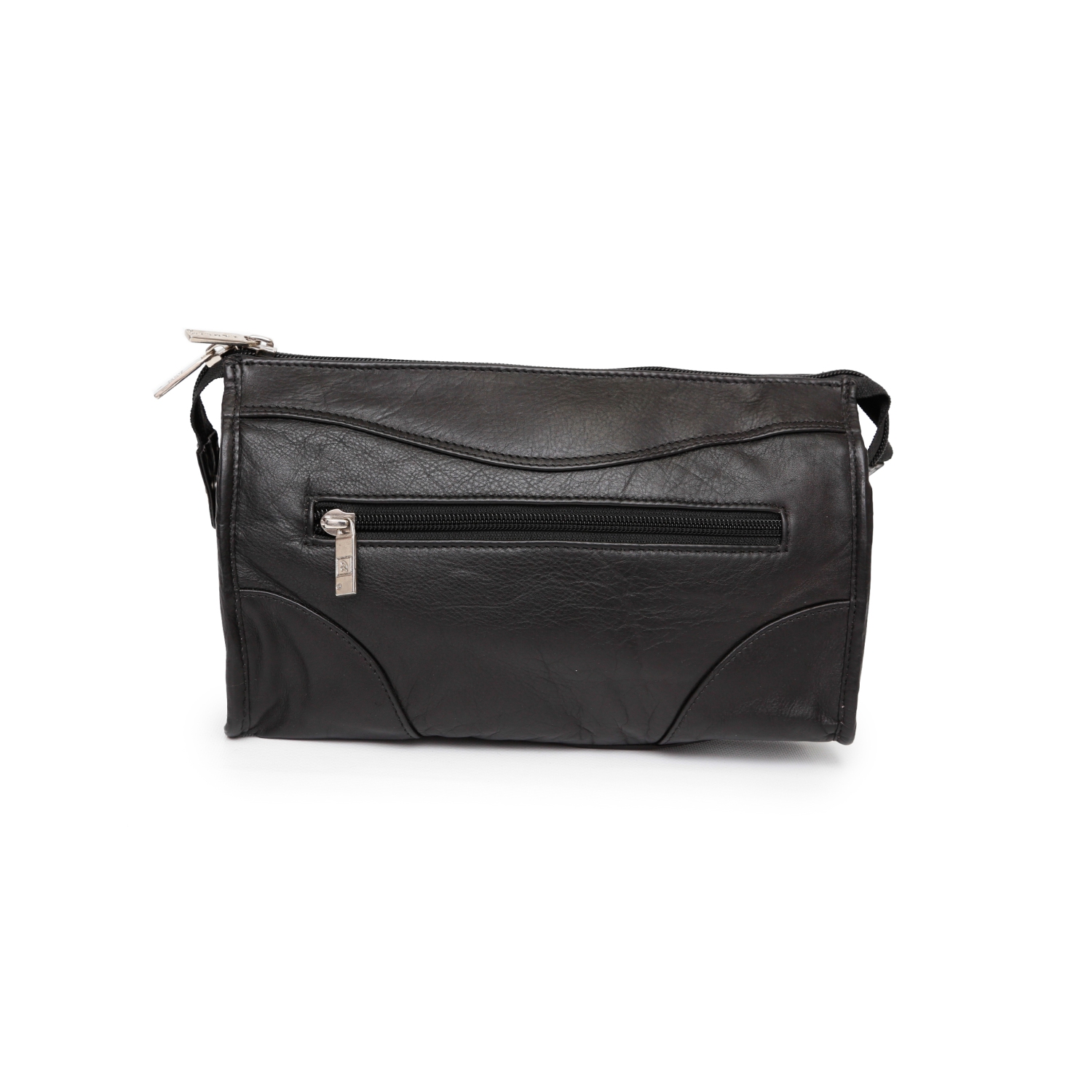 Trousse de rasage en cuir Carnegie d’Ashlin - Noir
