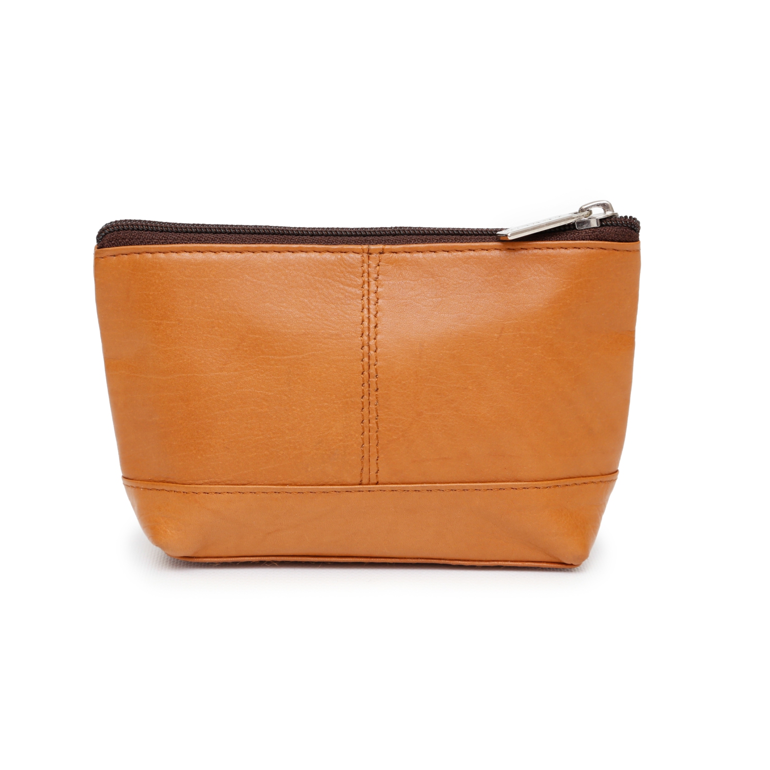 Ashlin Top Zippered Cosmetic Bag - Small - Camel Brown