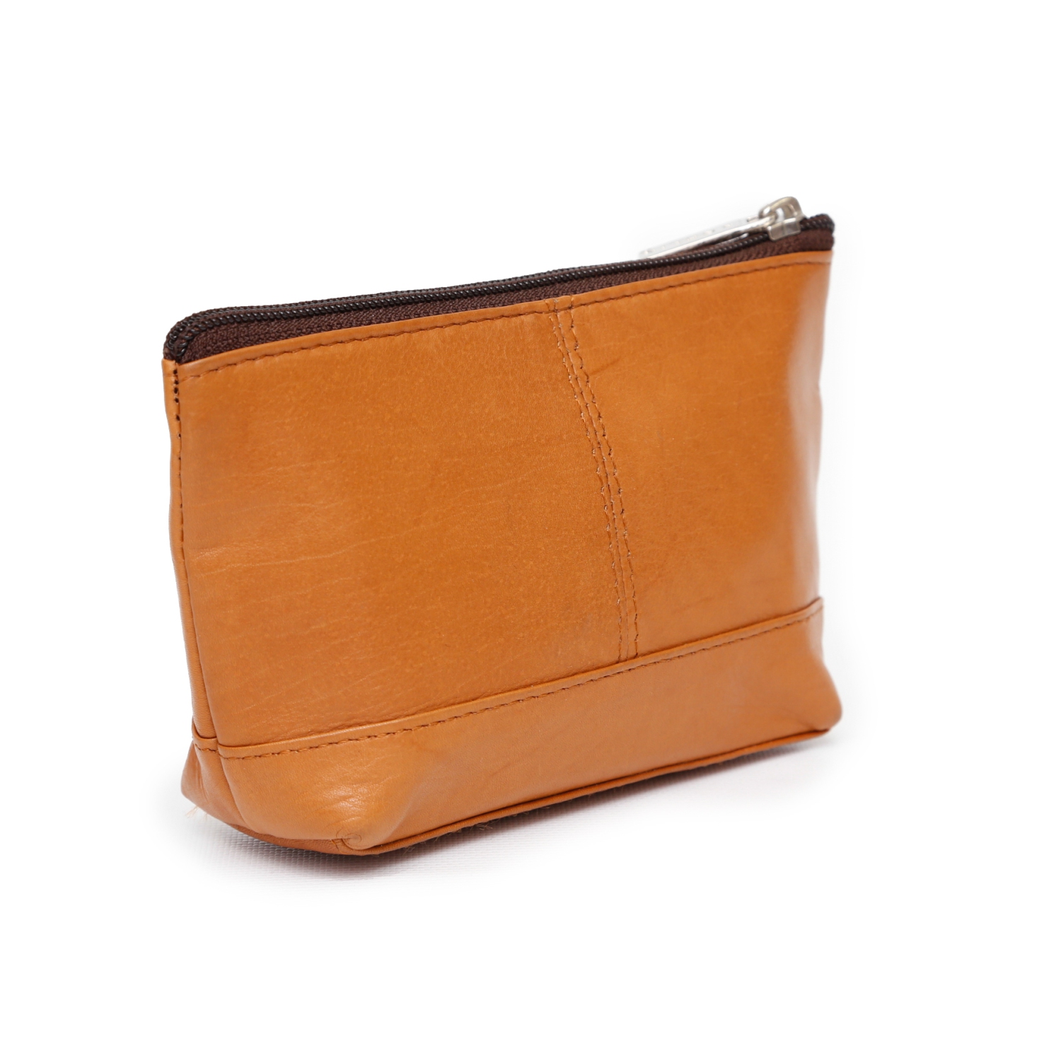 Ashlin Top Zippered Cosmetic Bag - Small - Camel Brown