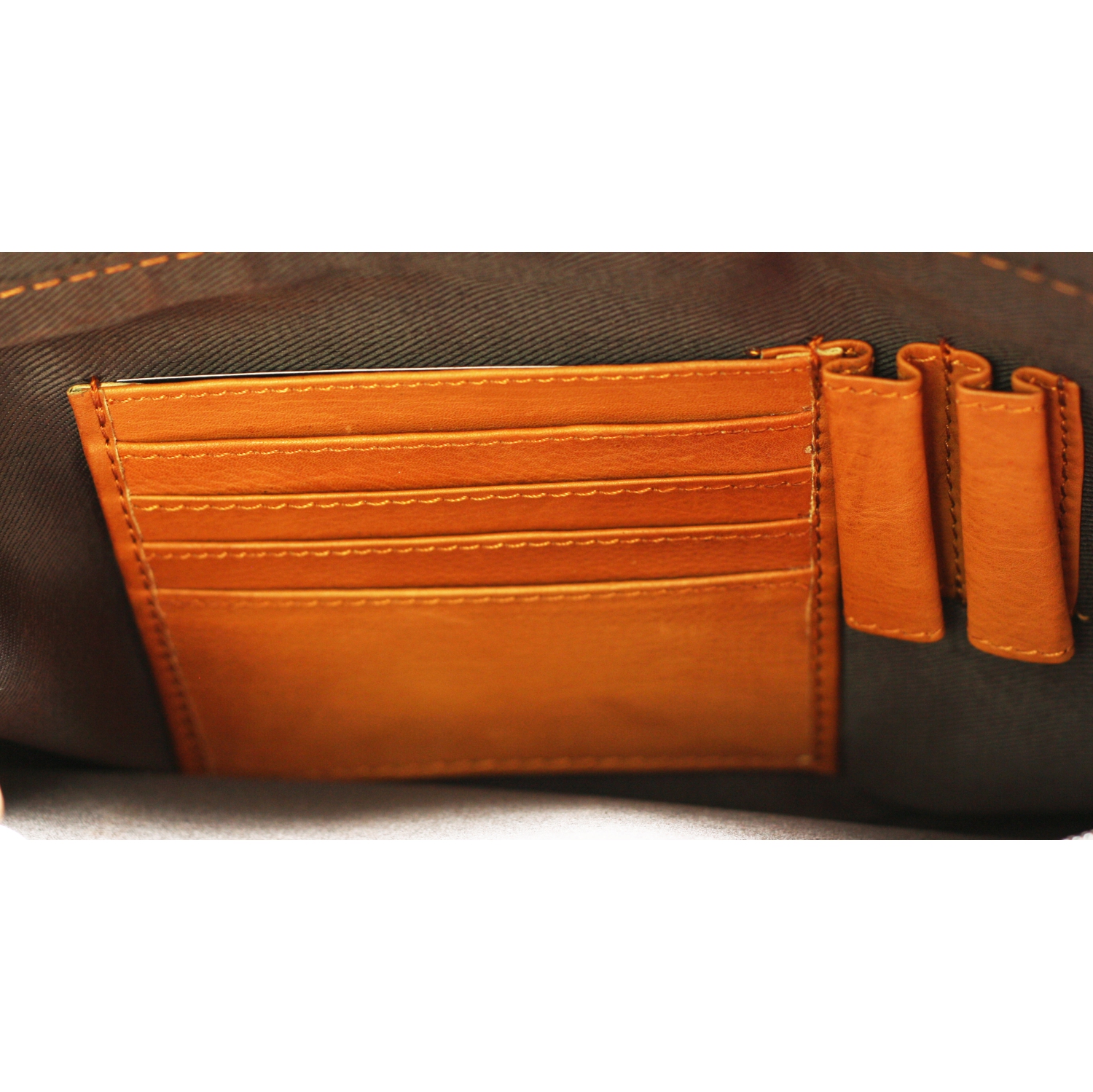 Sac en cuir à compartiments Eliza d’Ashlin - Brun