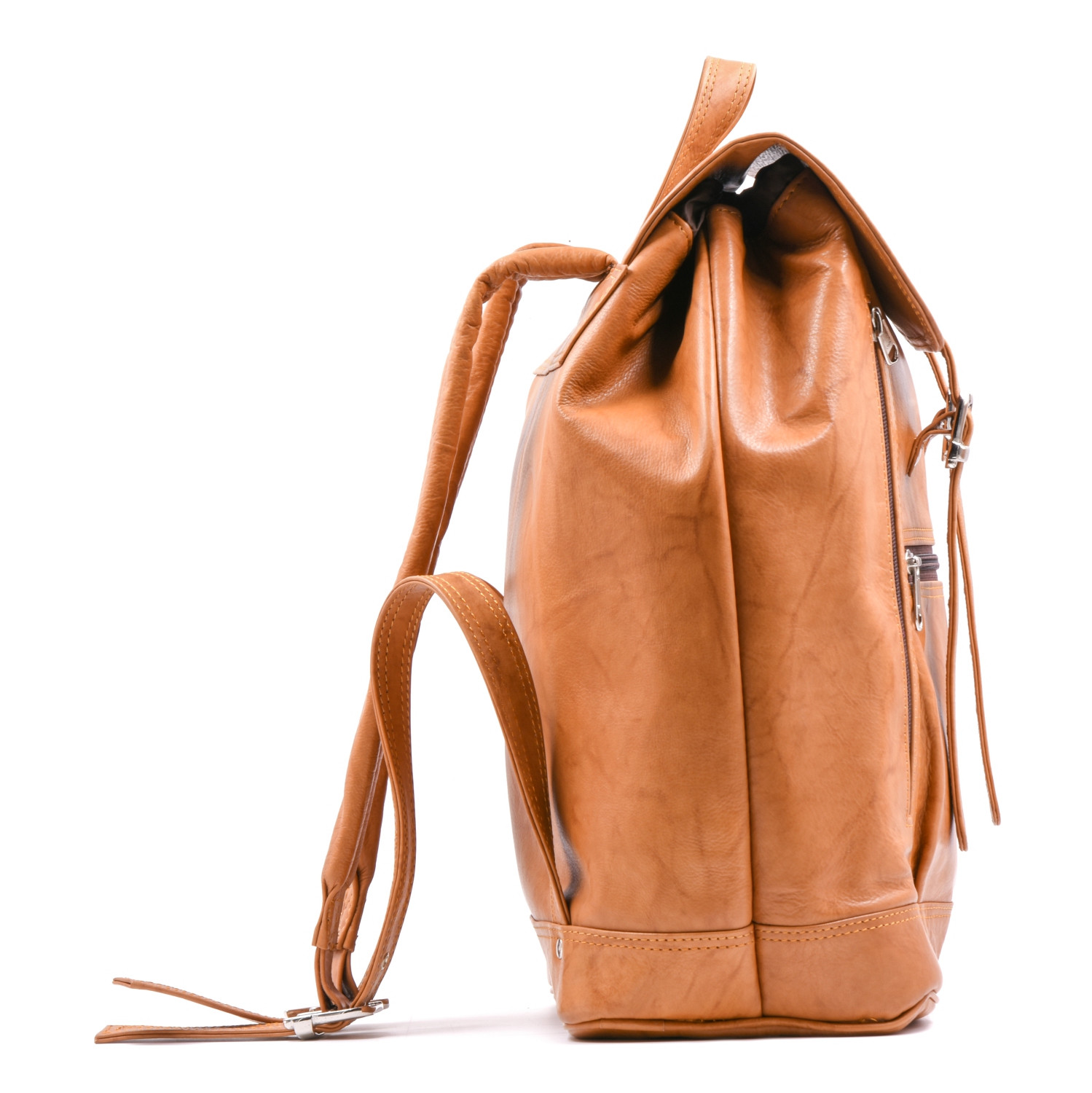 Ashlin Jessy Leather Knapsack - Brown