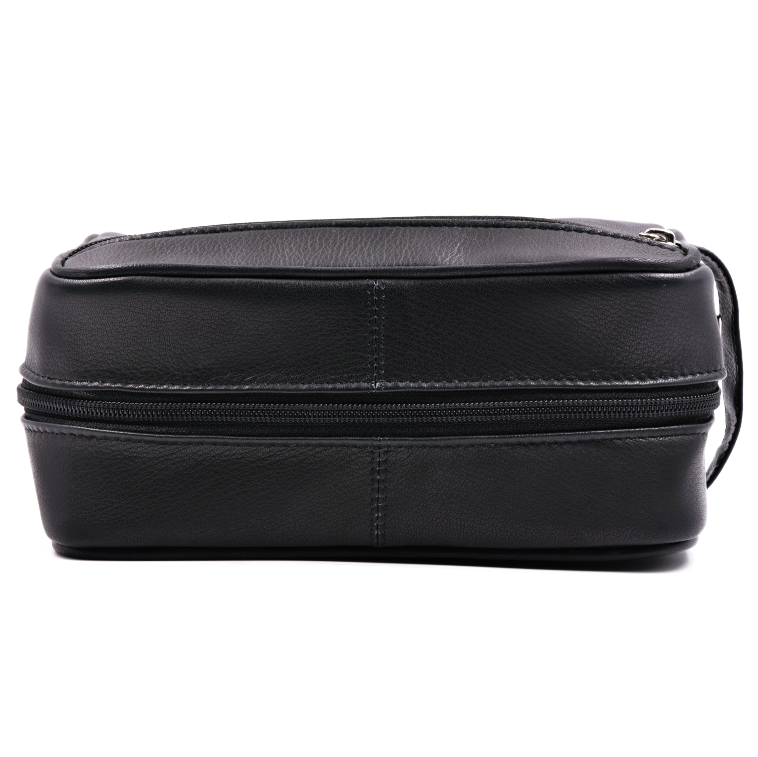 Trousse de toilette en cuir d’agneau nappa pour hommes CANNATA d’Ashlin - Noir minuit