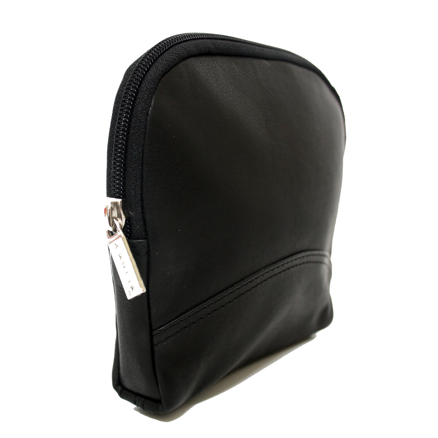 Étui à cosmétiques en cuir Leanah d’Ashlin - Noir