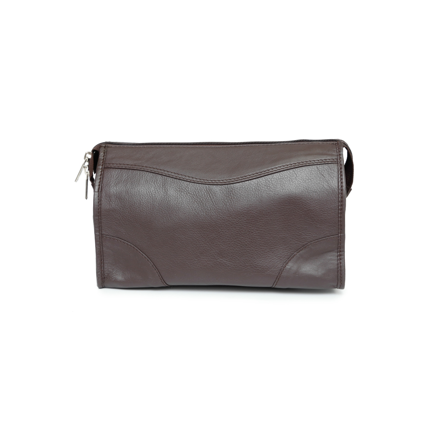 Trousse de rasage en cuir Carnegie d’Ashlin - Brun foncé