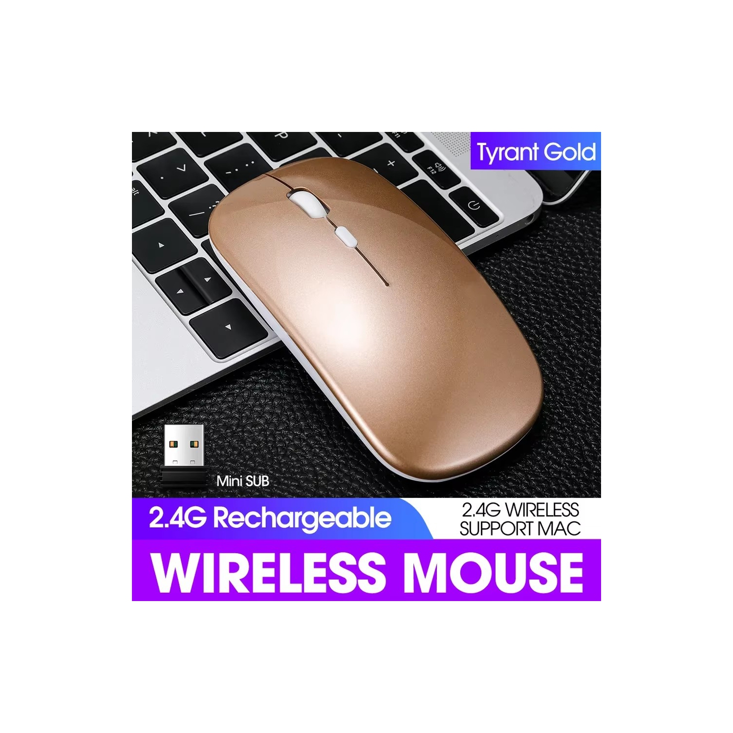 Souris ergonomique silencieuse et rechargeable sans fil, deux modèles Bluetooth et USB 2,4 G pour portable iMac Mac Pro, ordinateur de bureau,