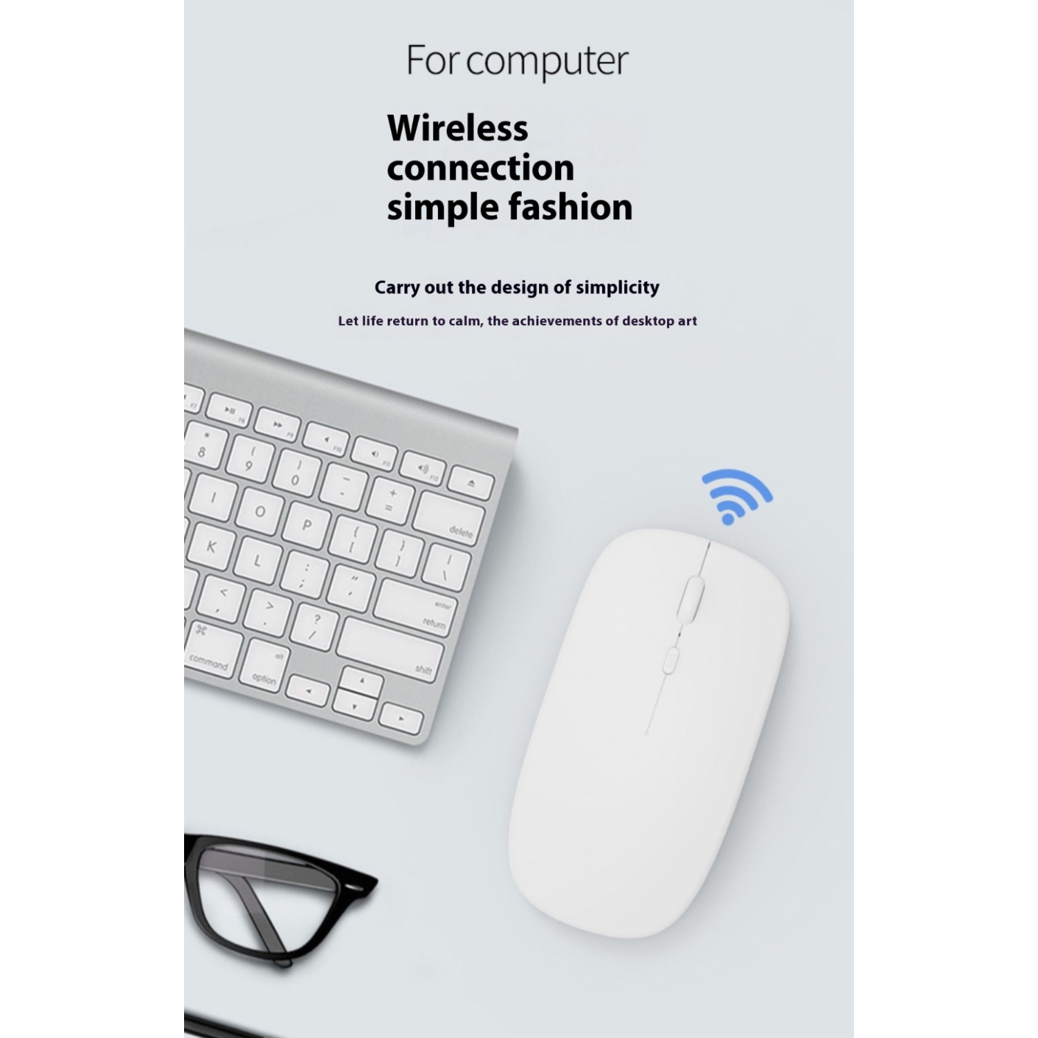 Wireless Rechargeable Silent Ergonomic Mouse Slim Dual Model Bluetooth & USB 2.4G for PC Laptop iMac Mac Pro, Desktop Computer, Chromebook, iPhone