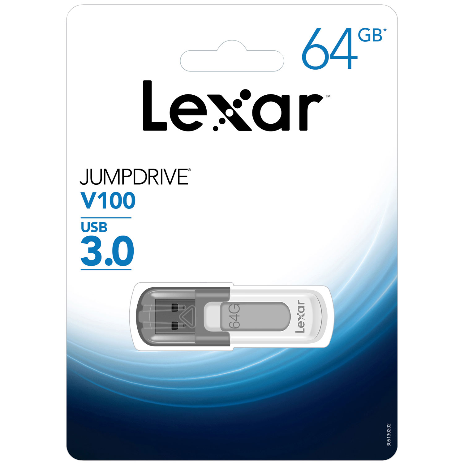 Clé USB 3.0 de 64 Go JumpDrive V100 de Lexar