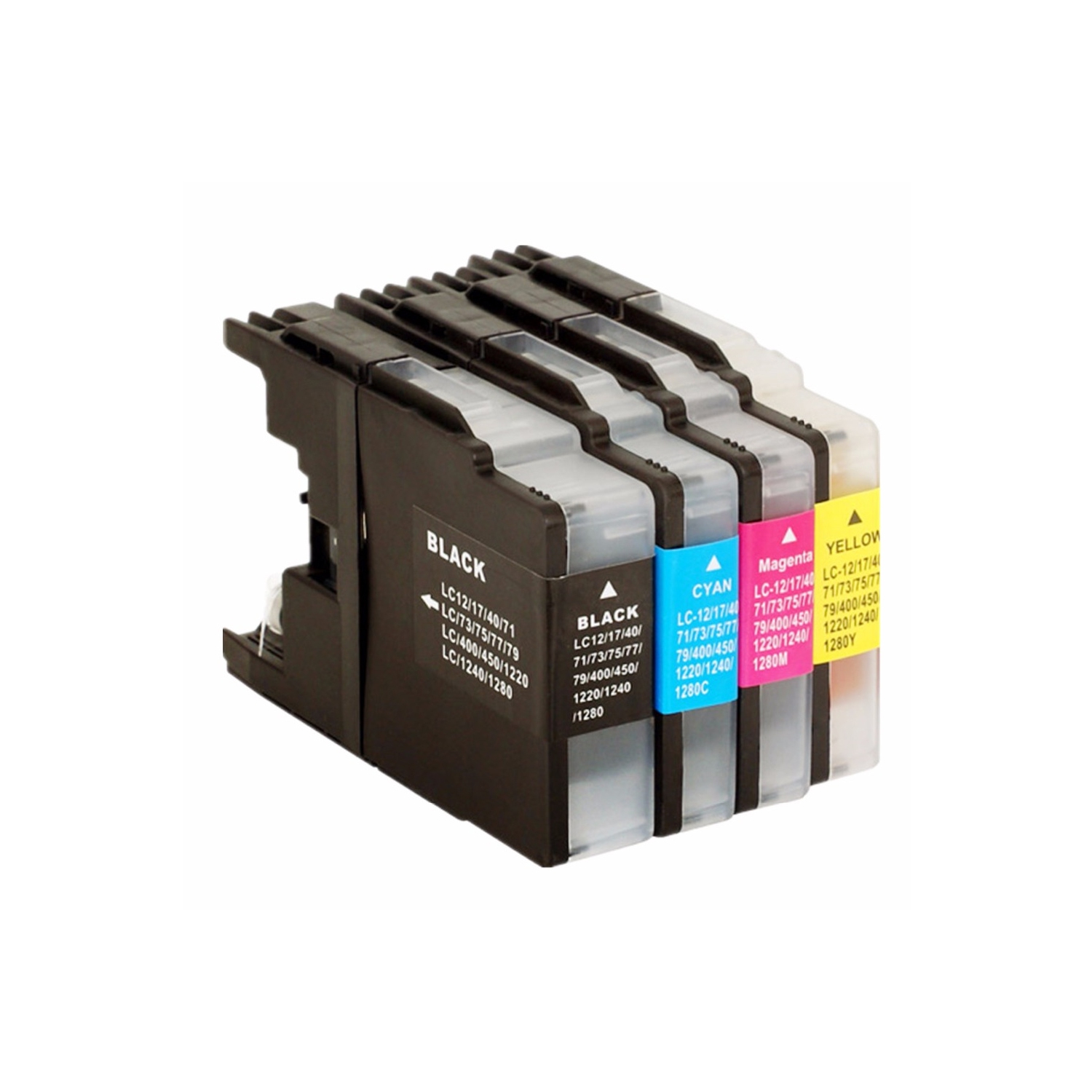 Économie maximale - Cartouche d’encre compatible LC71 LC75 LC79 de 4 pour imprimante Brother MFCJ6510DW, MFCJ6710DW, MFCJ6910DW, MFCJ280W, MFC-J425W,