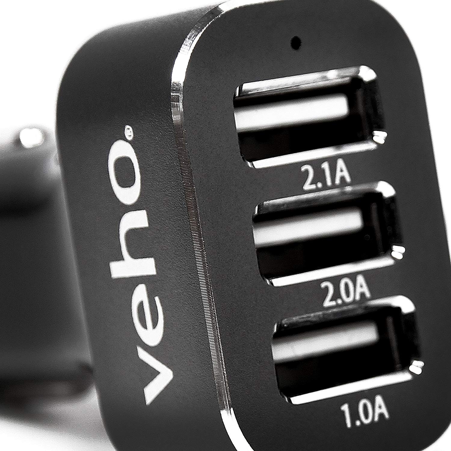 Veho VAA-010 Triple USB 5-Volt 5.1-Ampere Car Charger for All USB Charged Devices with Retail Packaging