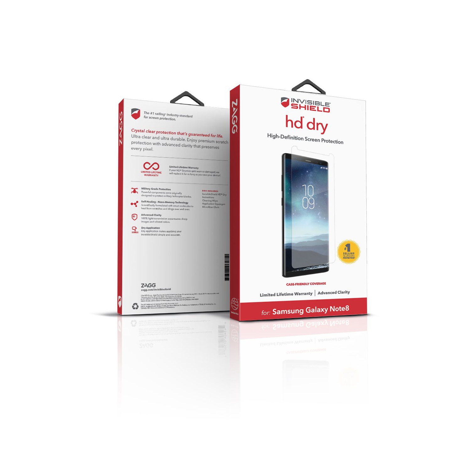 ZAGG Invisible Shield HD Dry Film Screen Protector for The Samsung Note 8
