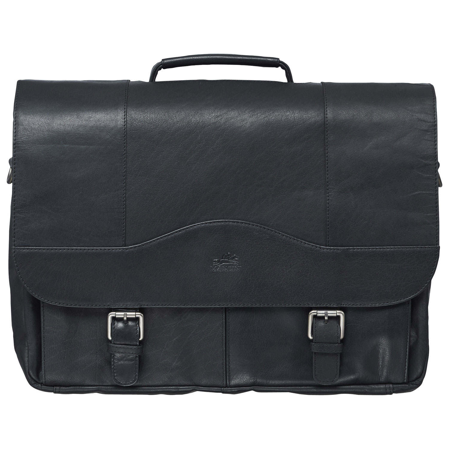 Mallette en cuir Buffalo de Mancini pour portable de 15,6 po - Noir