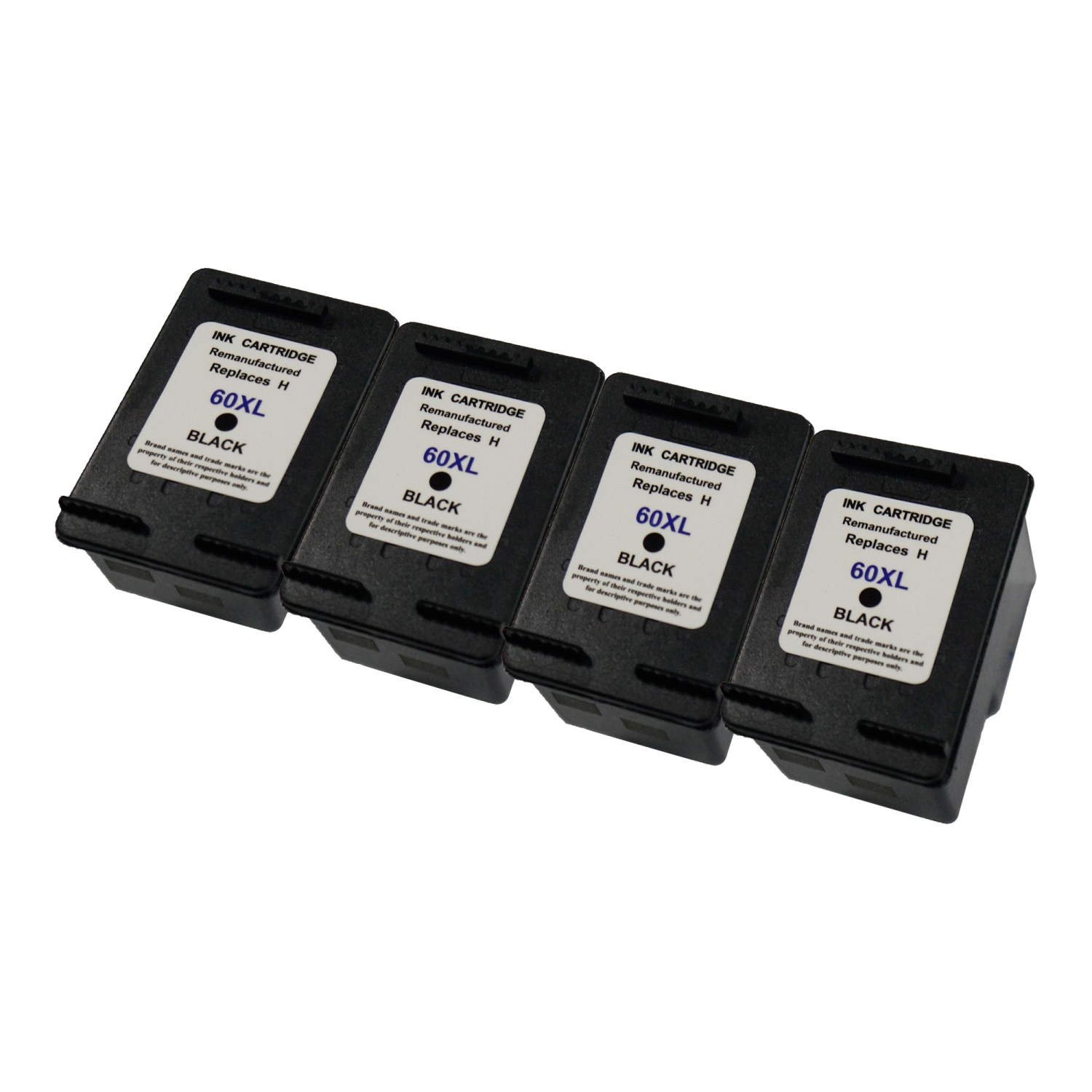 NEW SUPERIOR QUALITY! HP 60XL Black Compatible Ink Cartridge (4 Pack) - FREE SHIPPING OVER $50!!