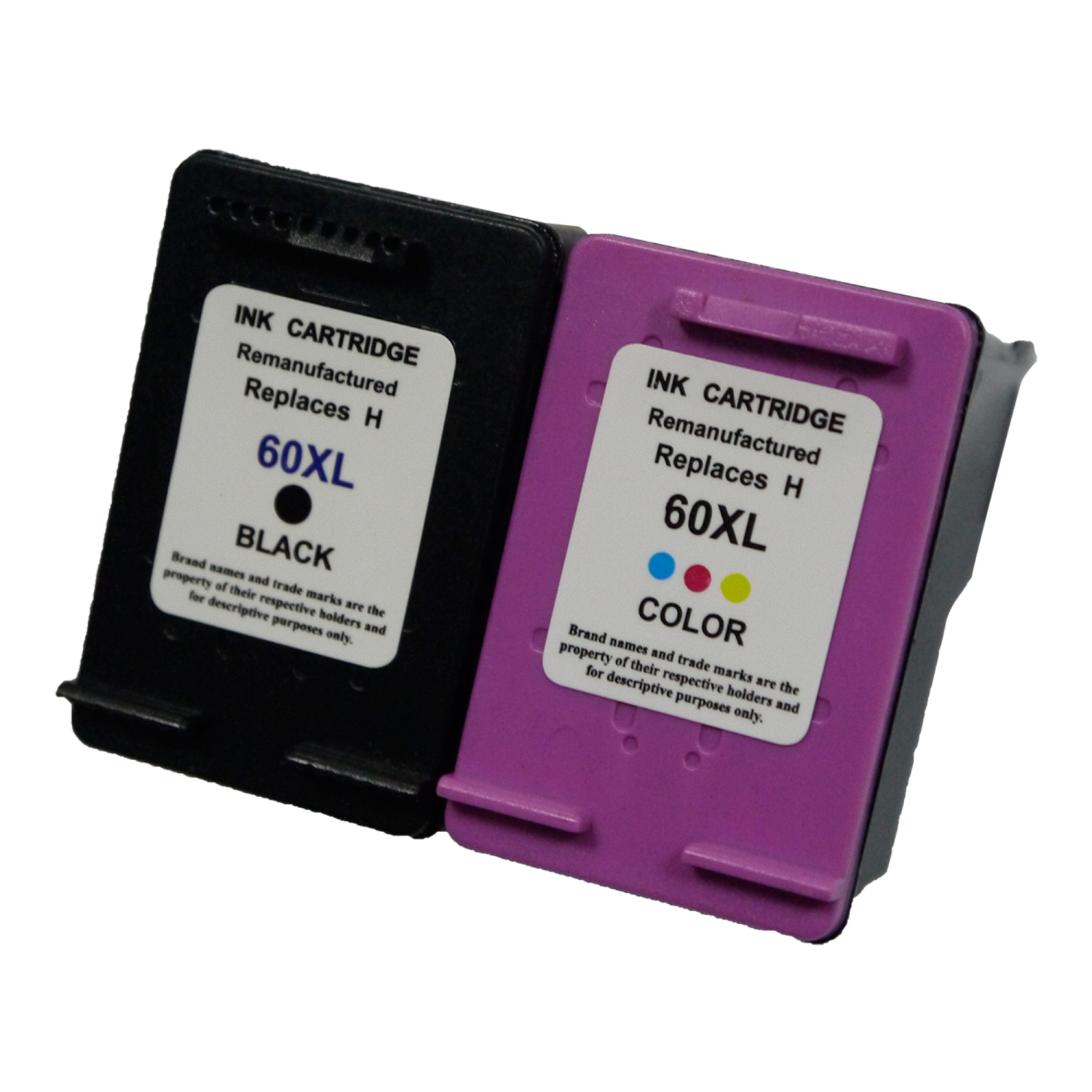 NEW SUPERIOR QUALITY! HP 60XL Compatible Ink Cartridge Set (BK, CLR) - FREE SHIPPING OVER $50!!