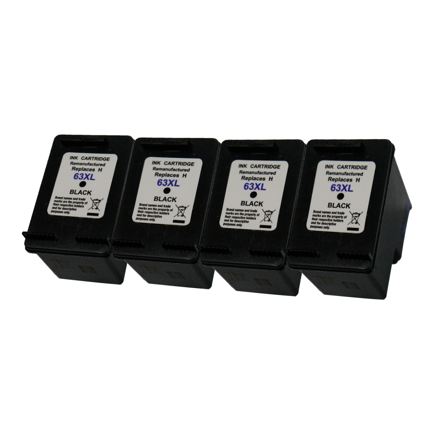 NEW SUPERIOR QUALITY! HP 63XL Black Compatible Ink Cartridge (4 Pack) - FREE SHIPPING OVER $50!!