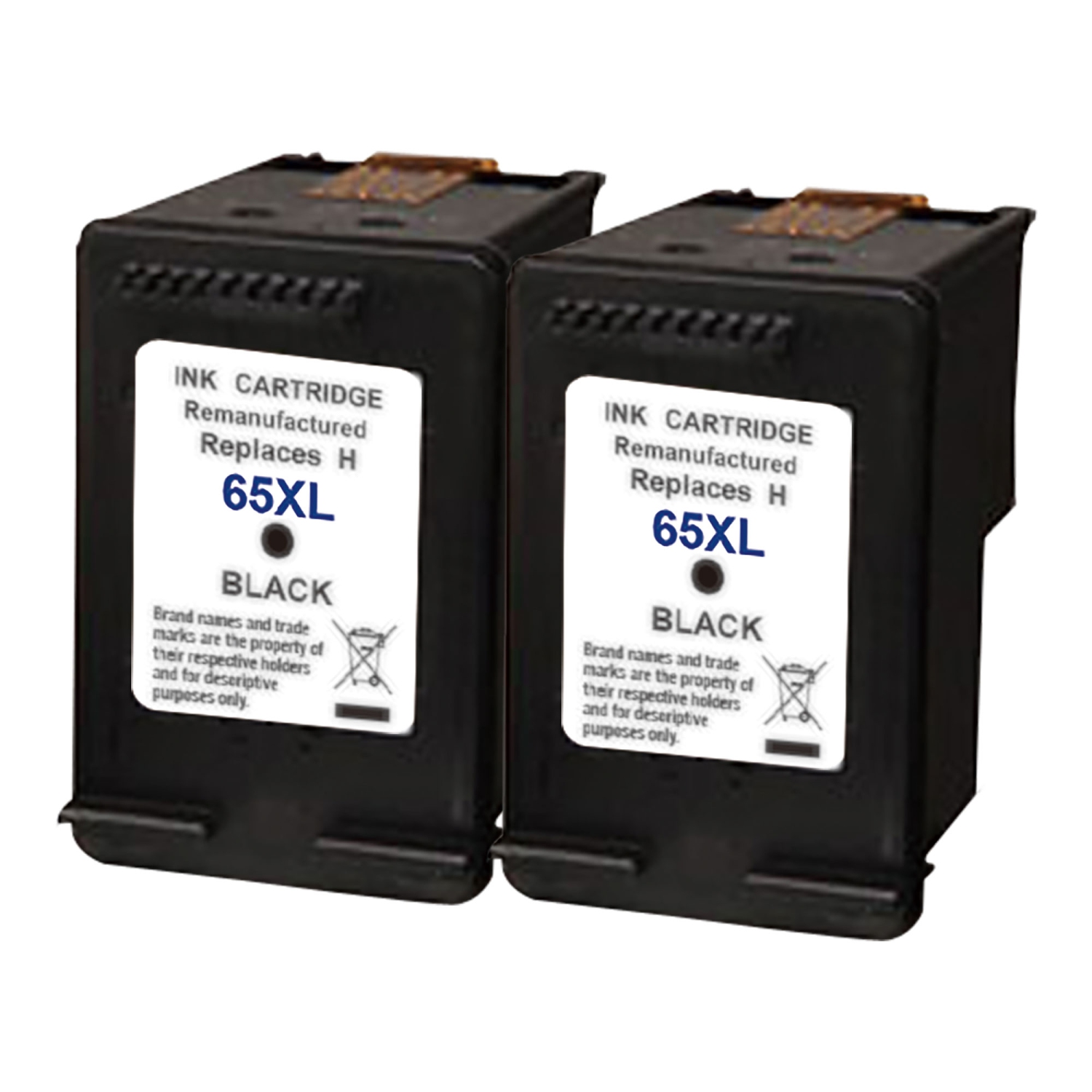 NEW SUPERIOR QUALITY! HP 65XL Black Compatible Ink Cartridge (2 Pack) - FREE SHIPPING OVER $50!!