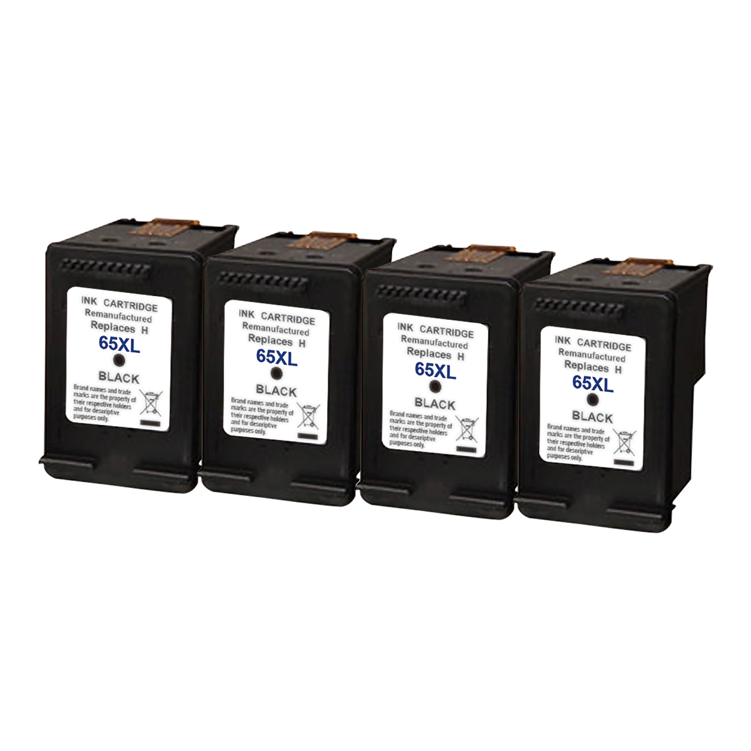 NEW SUPERIOR QUALITY! HP 65XL Black Compatible Ink Cartridge (4 Pack) - FREE SHIPPING OVER $50!!