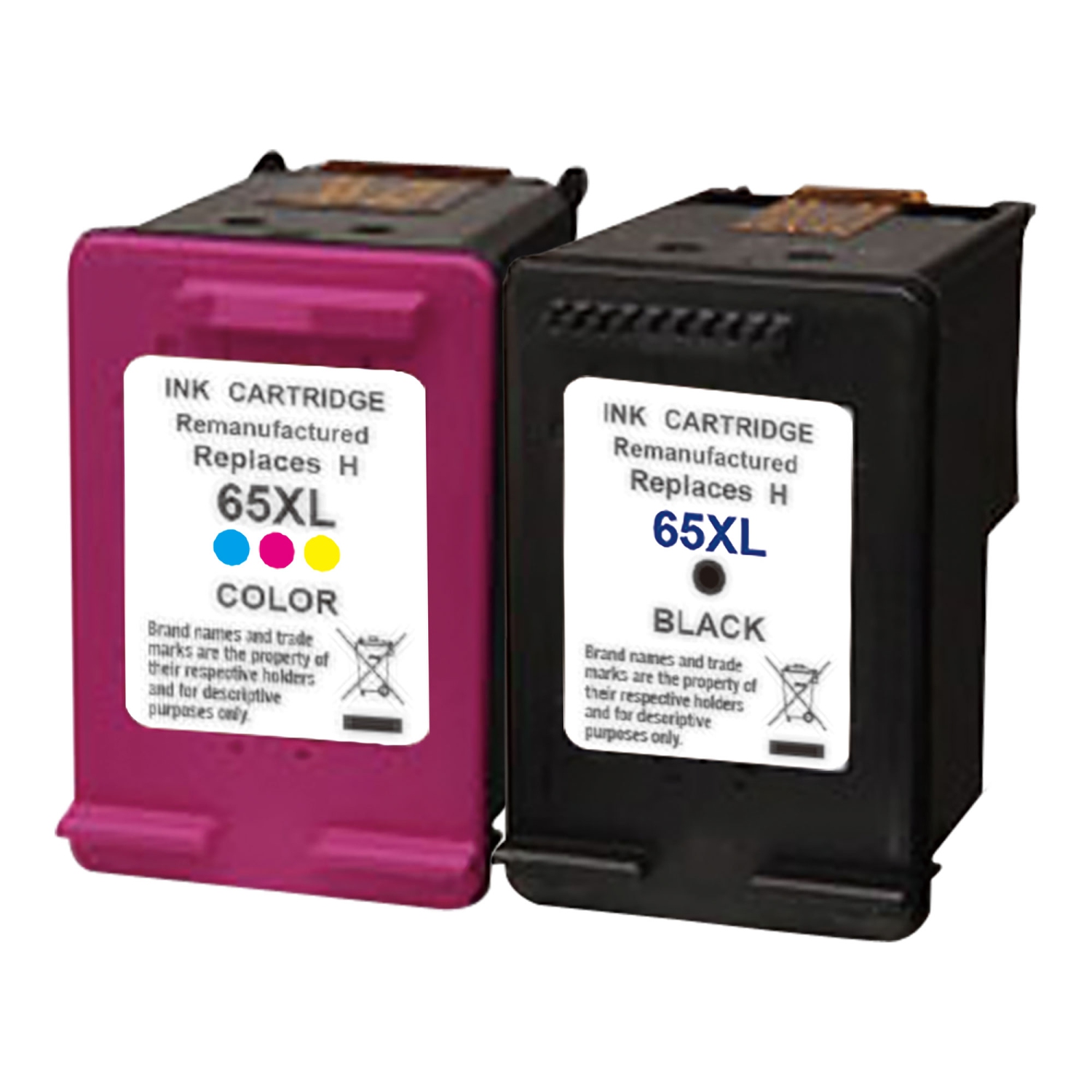 NEW SUPERIOR QUALITY! HP 65XL Compatible Ink Cartridge Set (BK, CLR) - FREE SHIPPING OVER $50!!