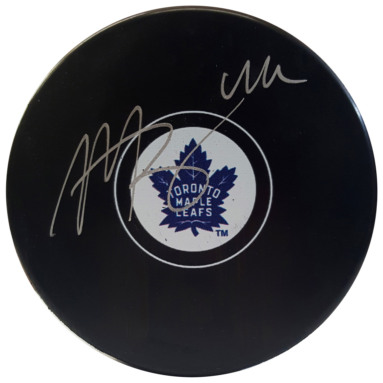 Frameworth Toronto Maple Leafs: Hockey Puck Signed By Morgan Rielly