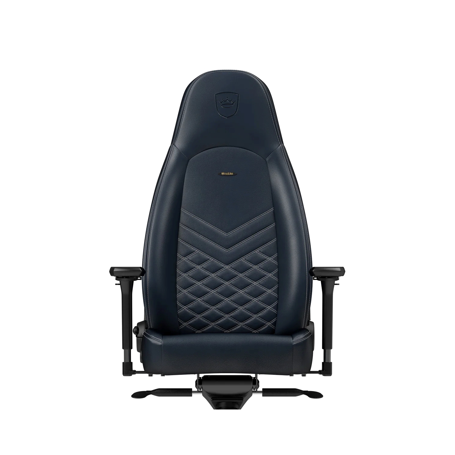 noblechairs ICON Premium Gaming and Office Chair - Superior Ergonomics, Genuine Real Leather Upholstery, Supports up to 150 kg, Midnight Blue/Graphite