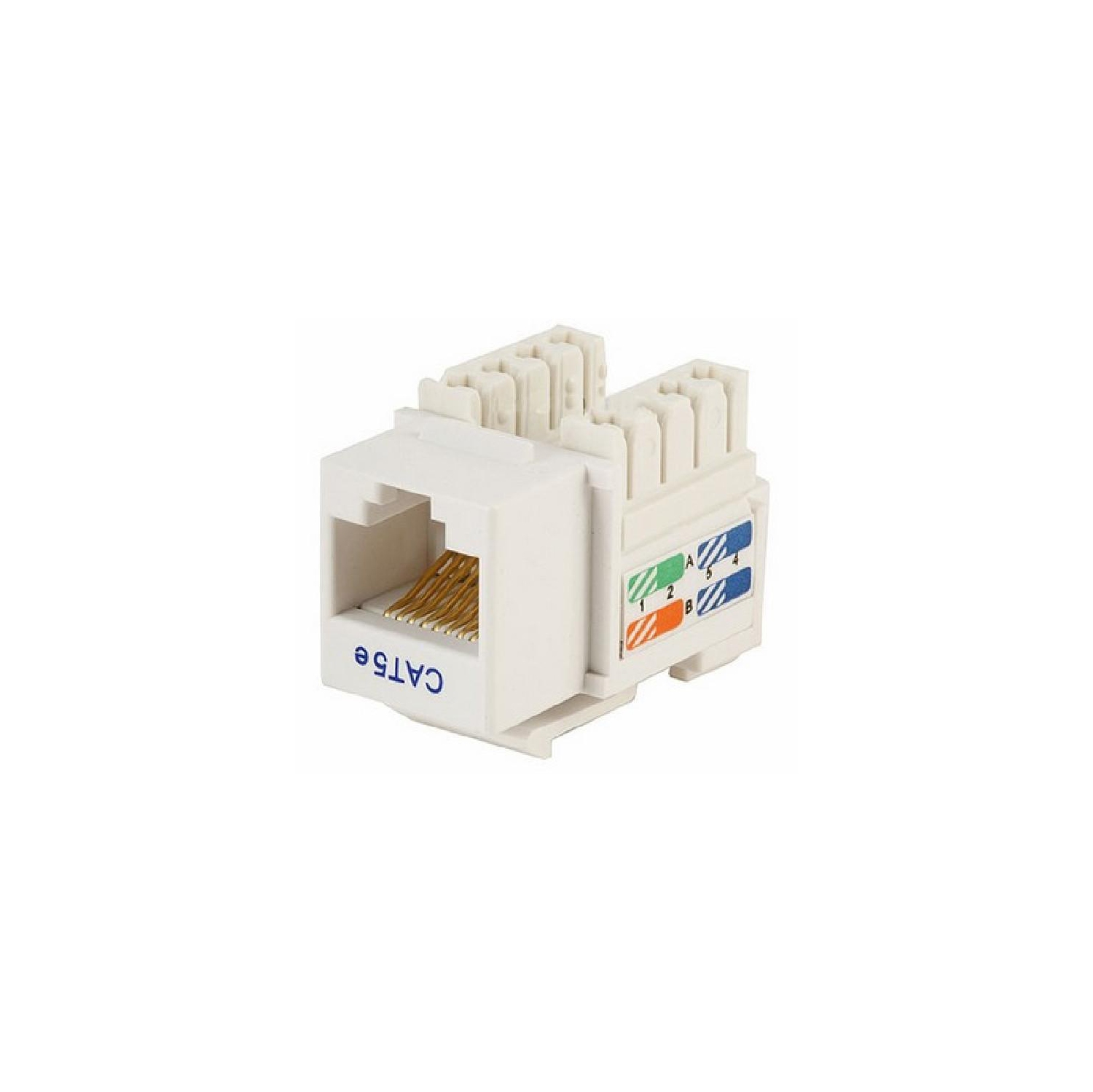 CAT5E PUNCH DOWN KEYSTONE JACK - WHITE