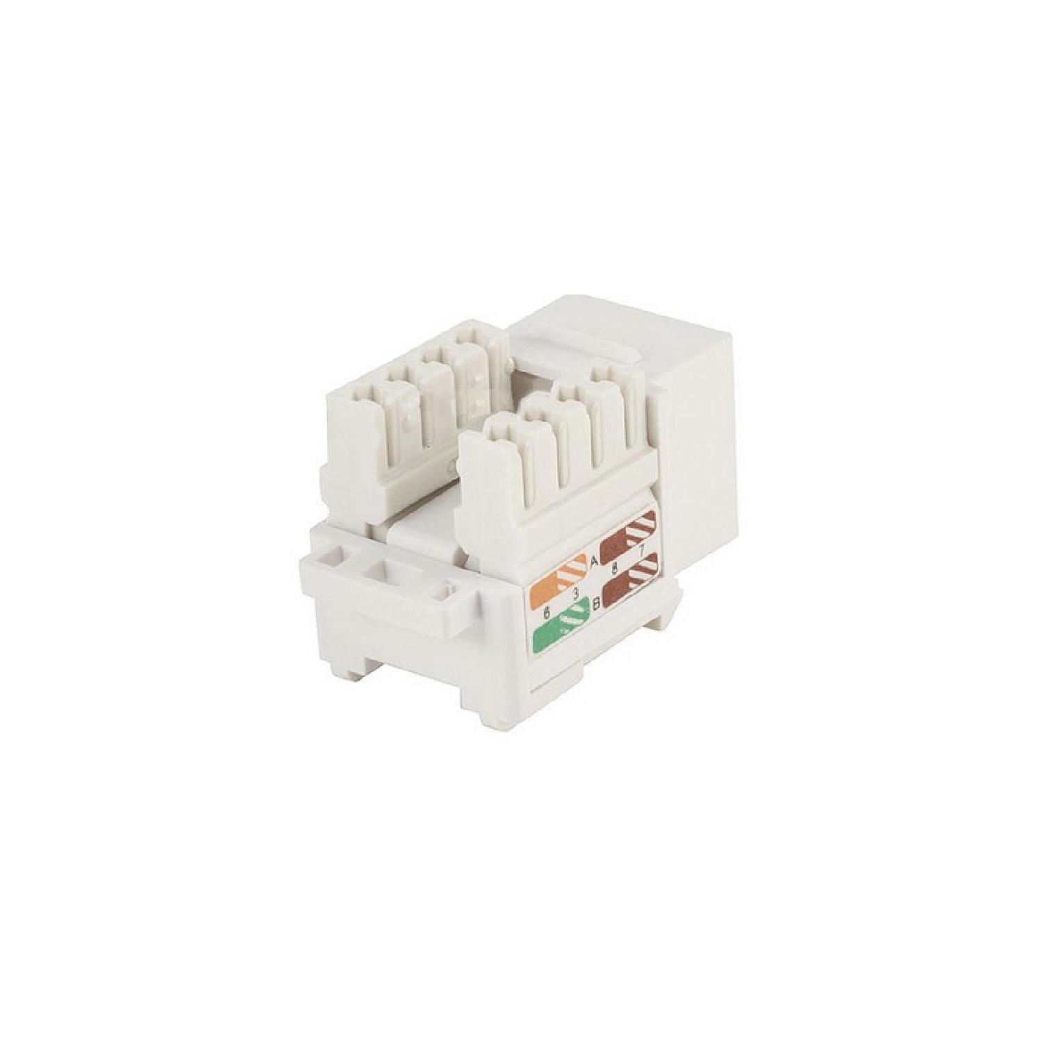CAT5E PUNCH DOWN KEYSTONE JACK - WHITE