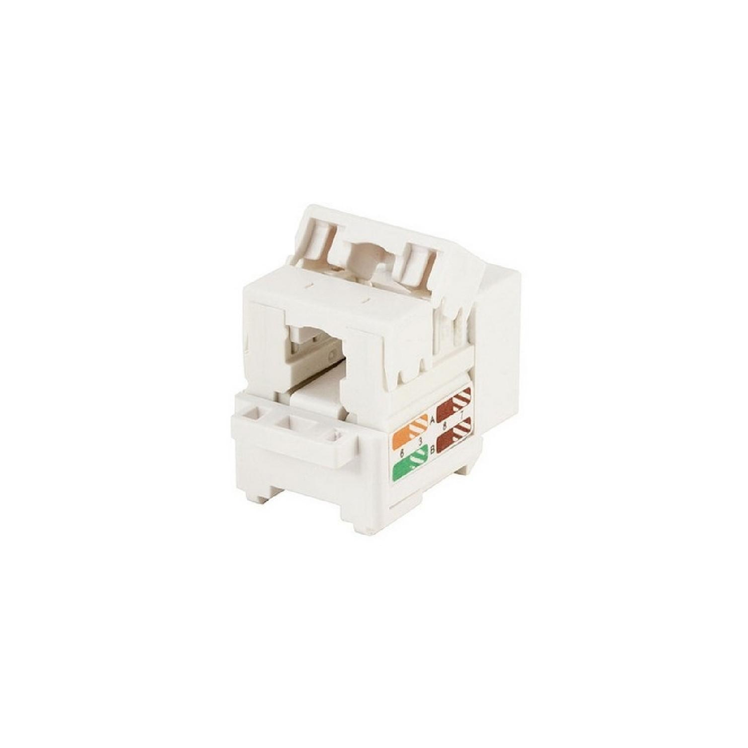 CAT5E PUNCH DOWN KEYSTONE JACK - WHITE