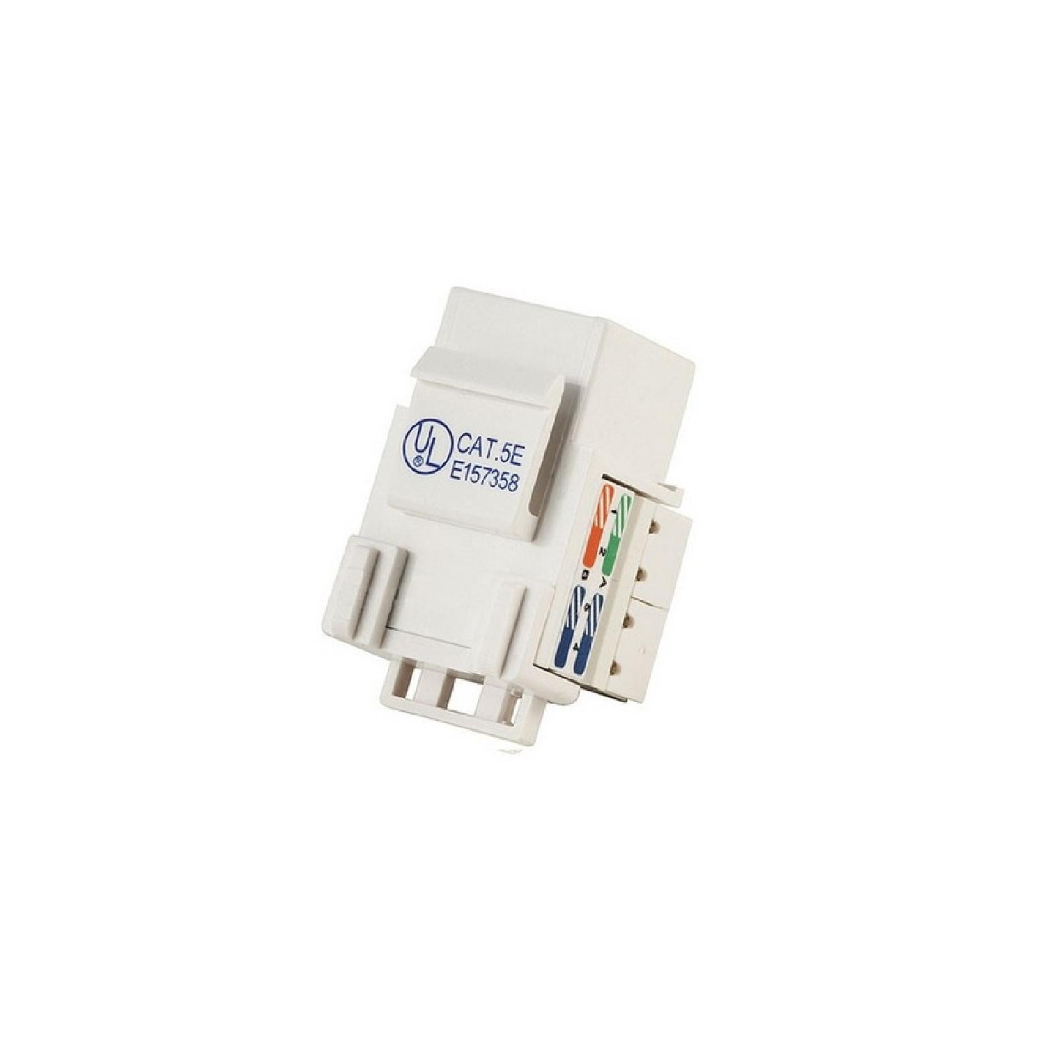 CAT5E PUNCH DOWN KEYSTONE JACK - WHITE