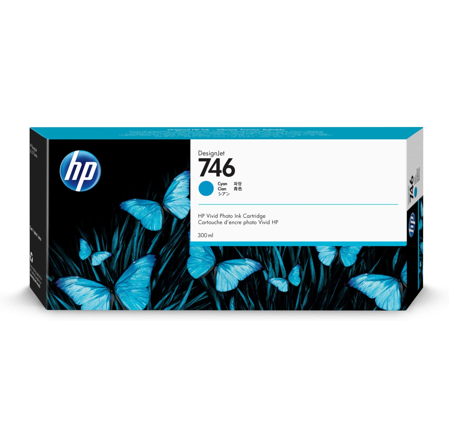 HP 746 Cyan 300-ml Genuine Ink Cartridge for DesignJet Z6 & Z9+ Large Format Printers