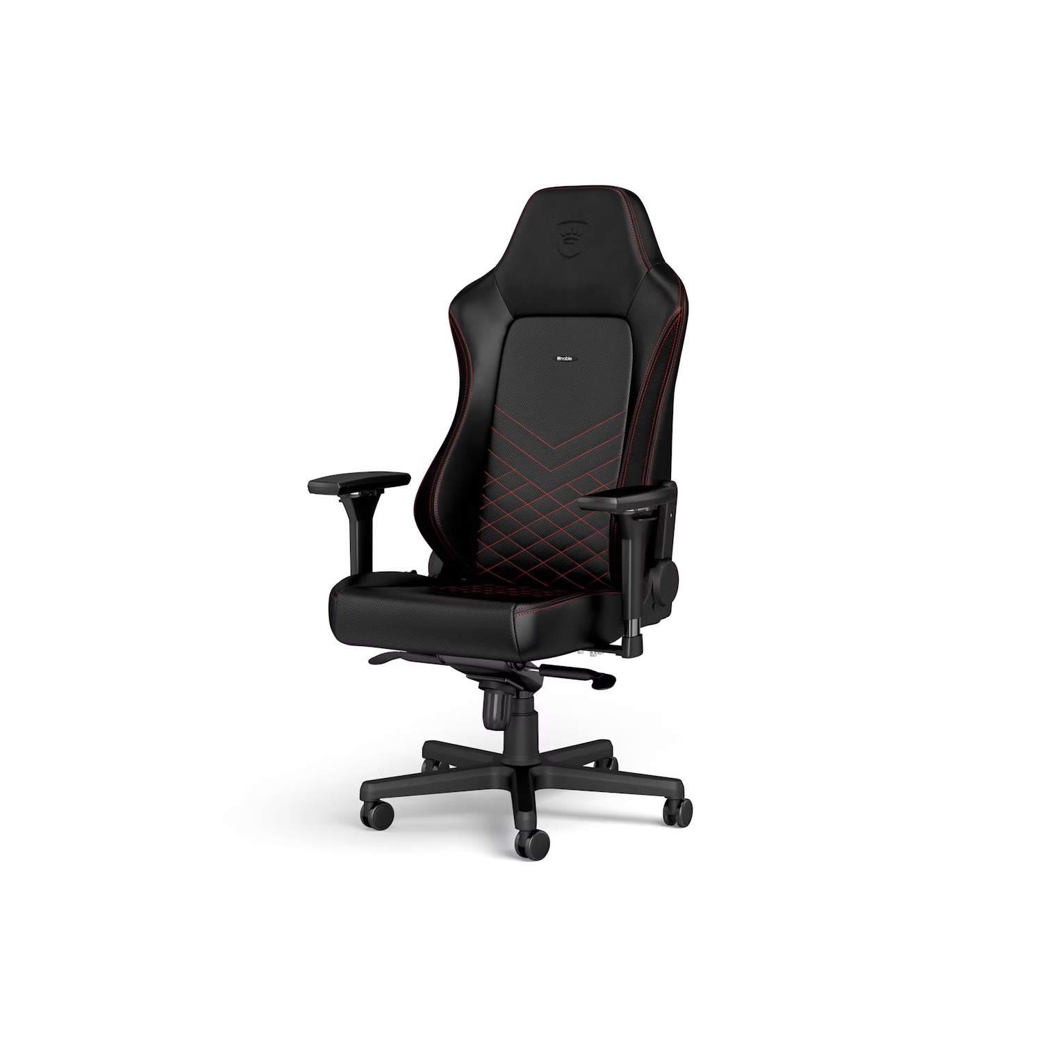 noblechairs HERO Premium Gaming and Office Chair - Superior Ergonomics, PU Leather cover, Supports up to 150 kg, Black/Red