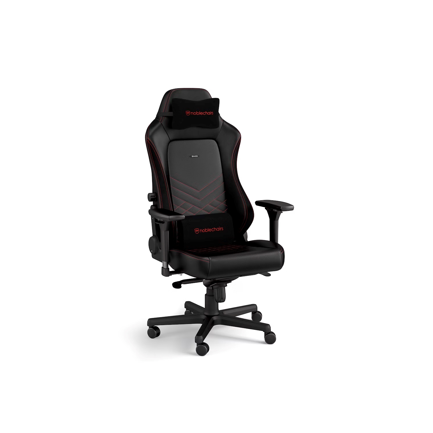noblechairs HERO Premium Gaming and Office Chair - Superior Ergonomics, PU Leather cover, Supports up to 150 kg, Black/Red