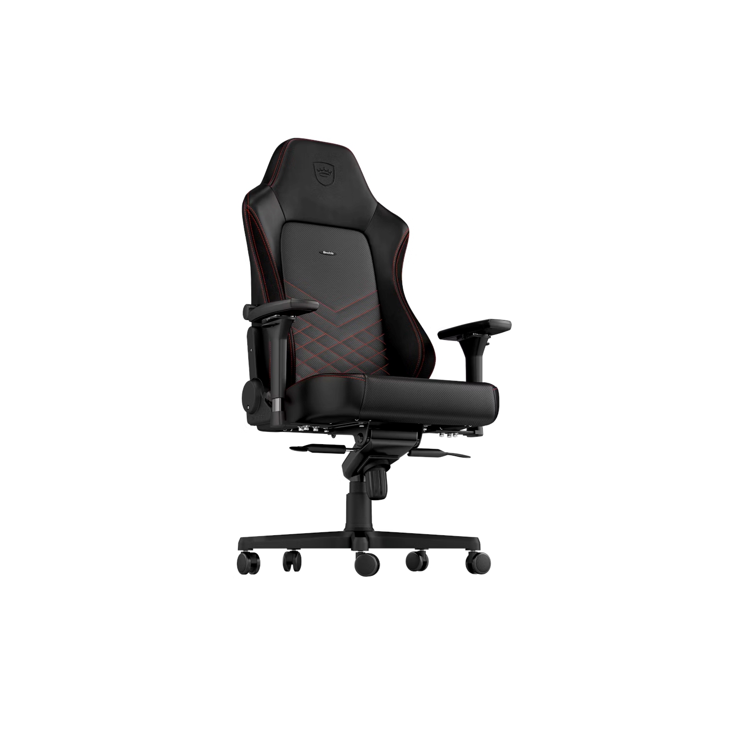 noblechairs HERO Premium Gaming and Office Chair - Superior Ergonomics, PU Leather cover, Supports up to 150 kg, Black/Red