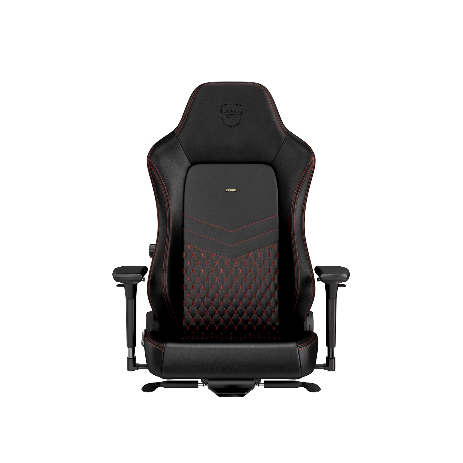 noblechairs HERO Premium Gaming and Office Chair - Superior Ergonomics, Genuine Real Leather Upholstery, Supports up to 150 kg, Black/Red