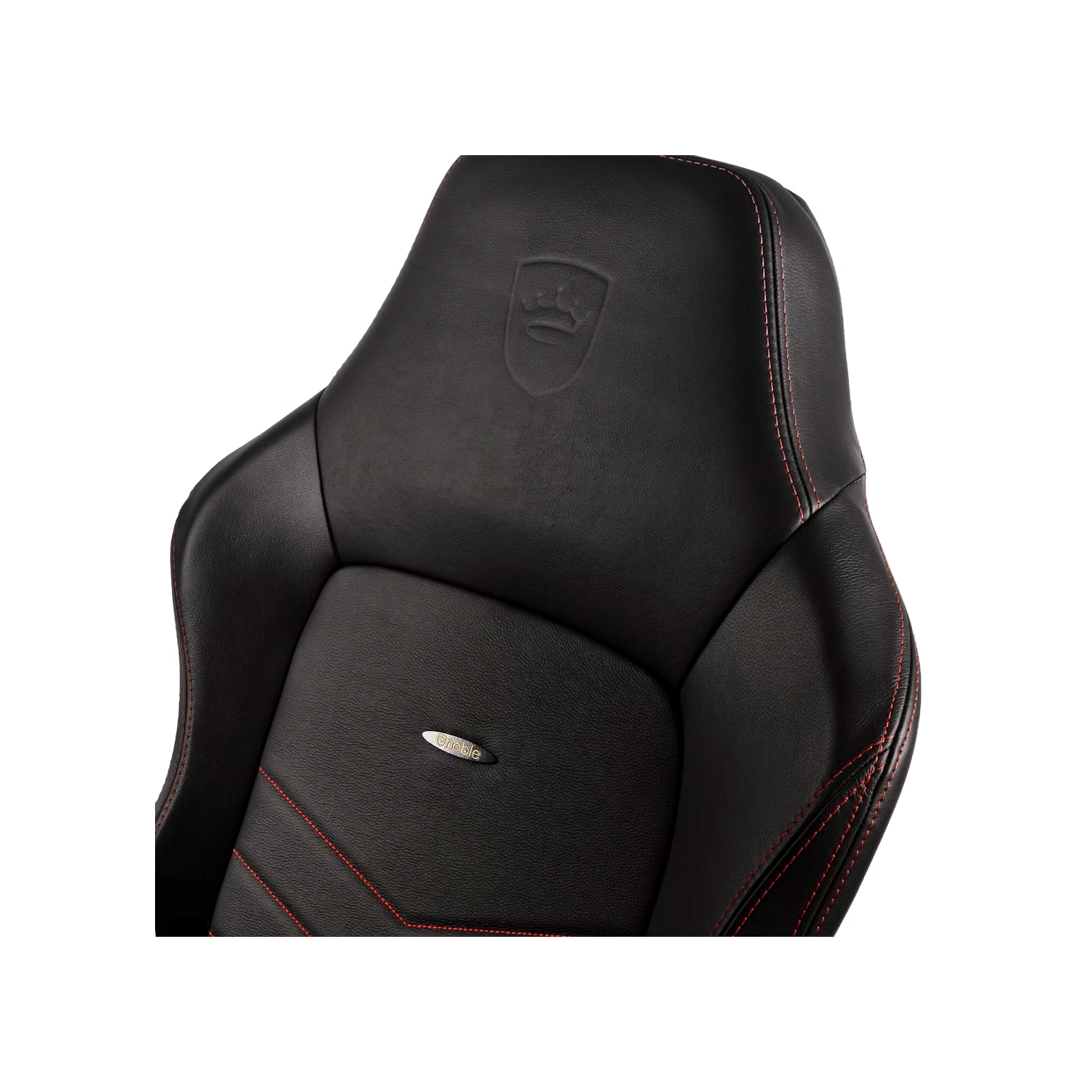 noblechairs HERO Premium Gaming and Office Chair - Superior Ergonomics, Genuine Real Leather Upholstery, Supports up to 150 kg, Black/Red
