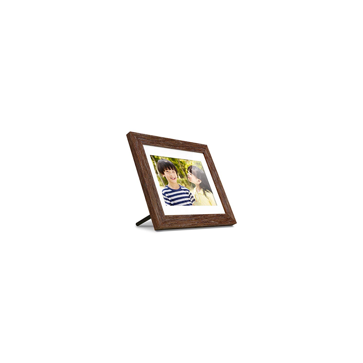 8in Digital Photo Frame w/Distressed Wood