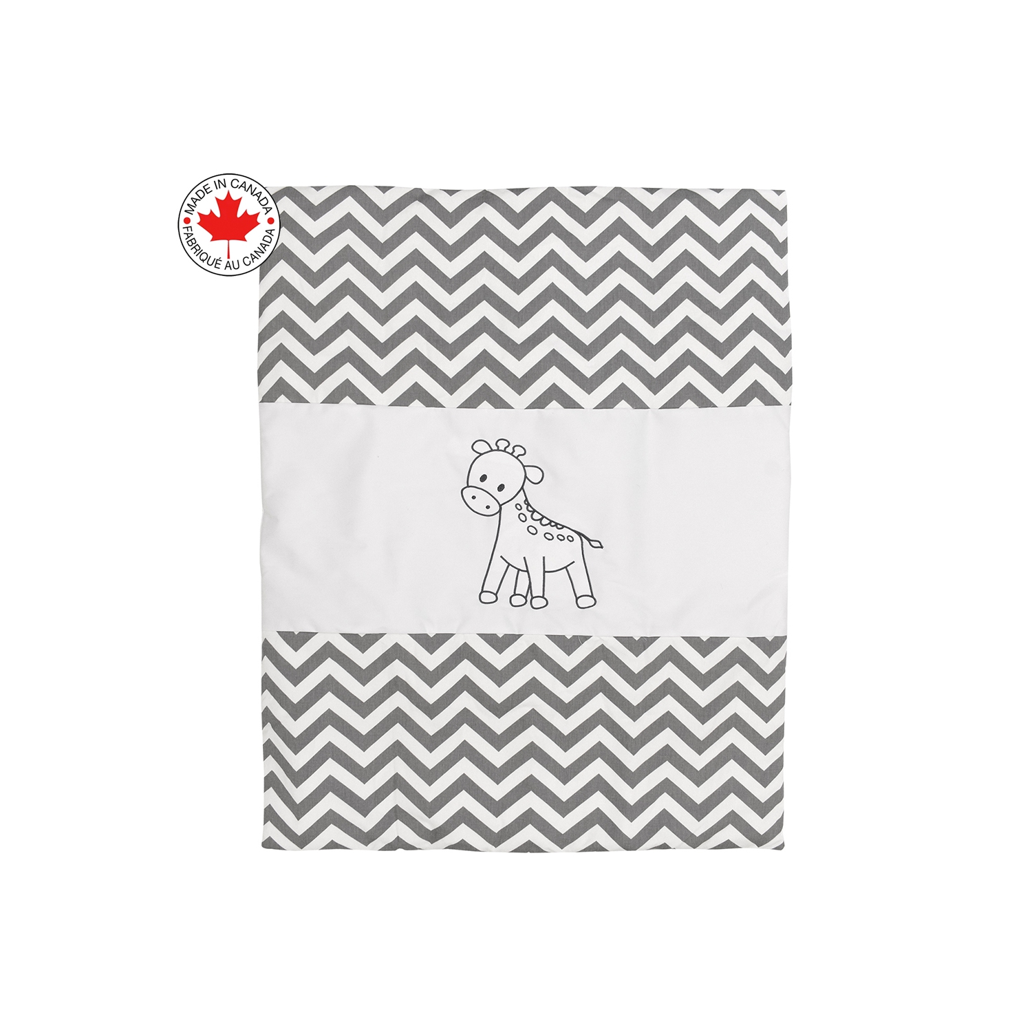 BEBELELO BABY CRIB BEDDING 8 PIECE ZIGZAG SET, PERFECT FOR BABY GIRLS AND BOYS, INCLUDES GRAY AND WHITE GIRAFFE DESIGN