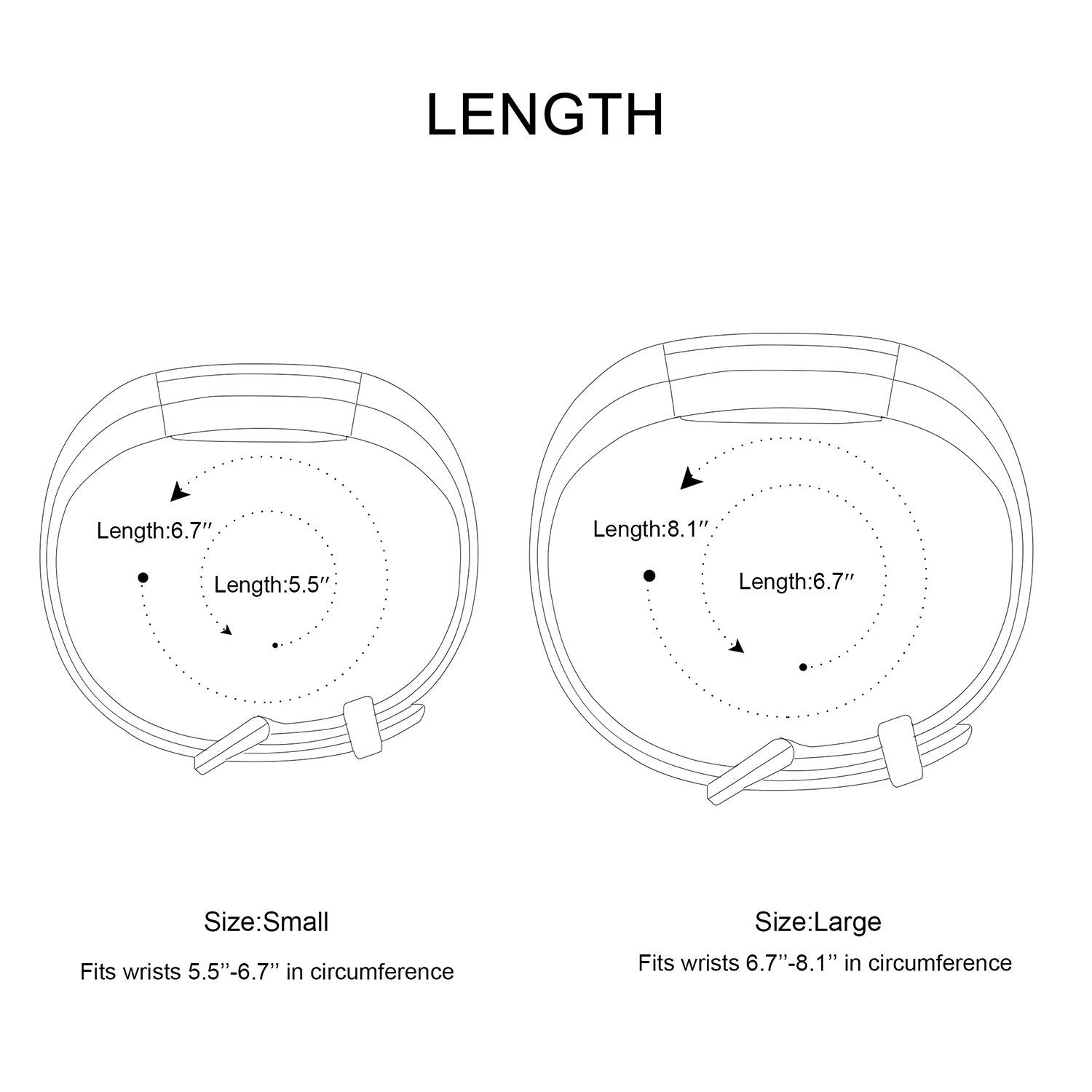 Fitbit Alta Replacement Band Small /Fitbit Alta HR Strap Bracelets W/ Same Color Metal Clasp and Fastener