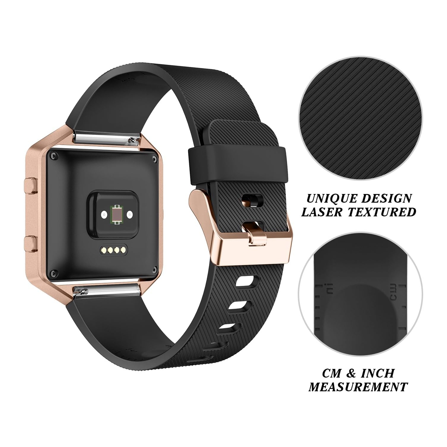 Bracelets Blaze avec cadre de Fitbit, bracelet de rechange en silicone sport pour montre intelligente Blaze Fit Bit Blaze de Fitbit petit format