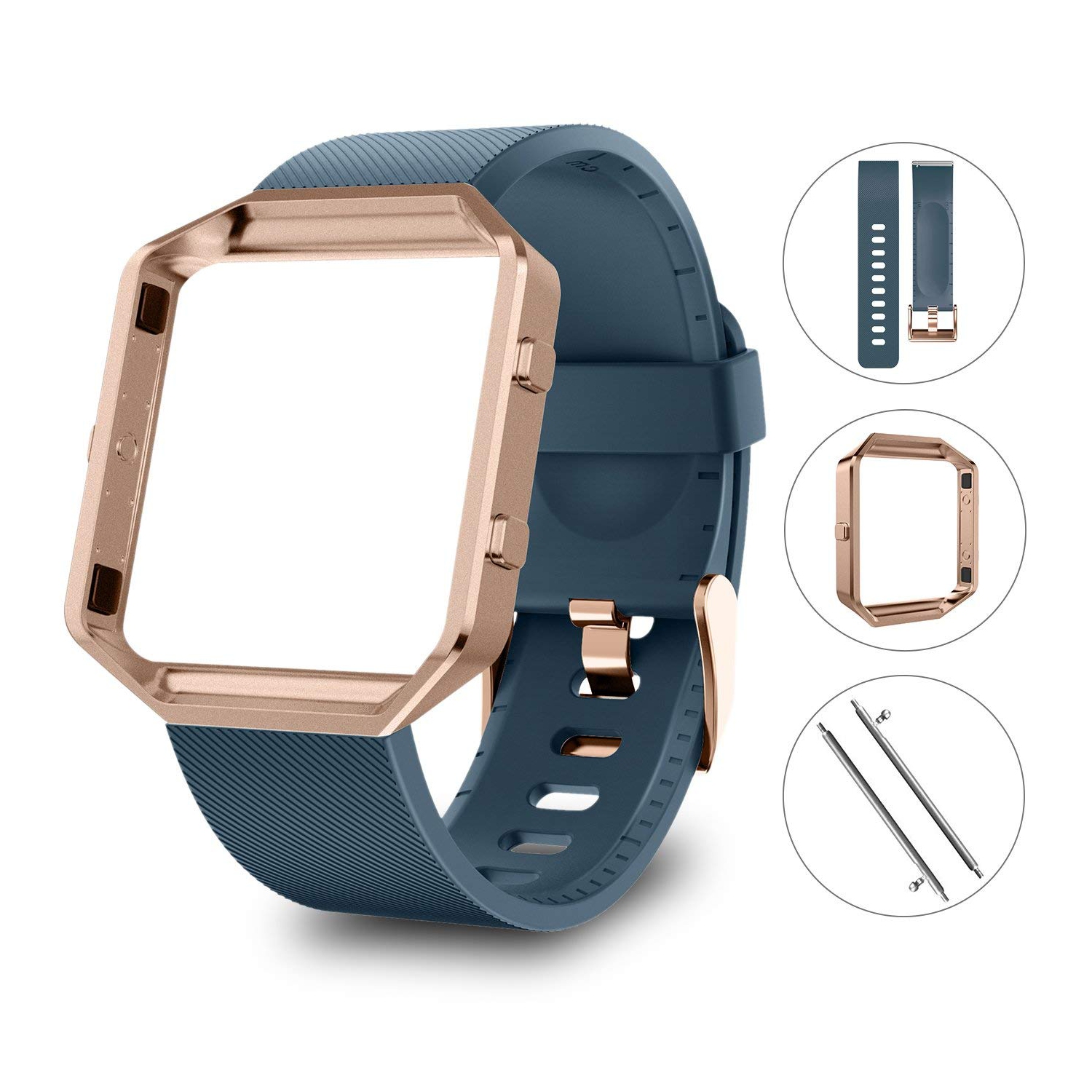 Fitbit Blaze Bands with Frame, Sport Silicone Replacement Strap for Fitbit Blaze Smart Fitness - Wristbands Small