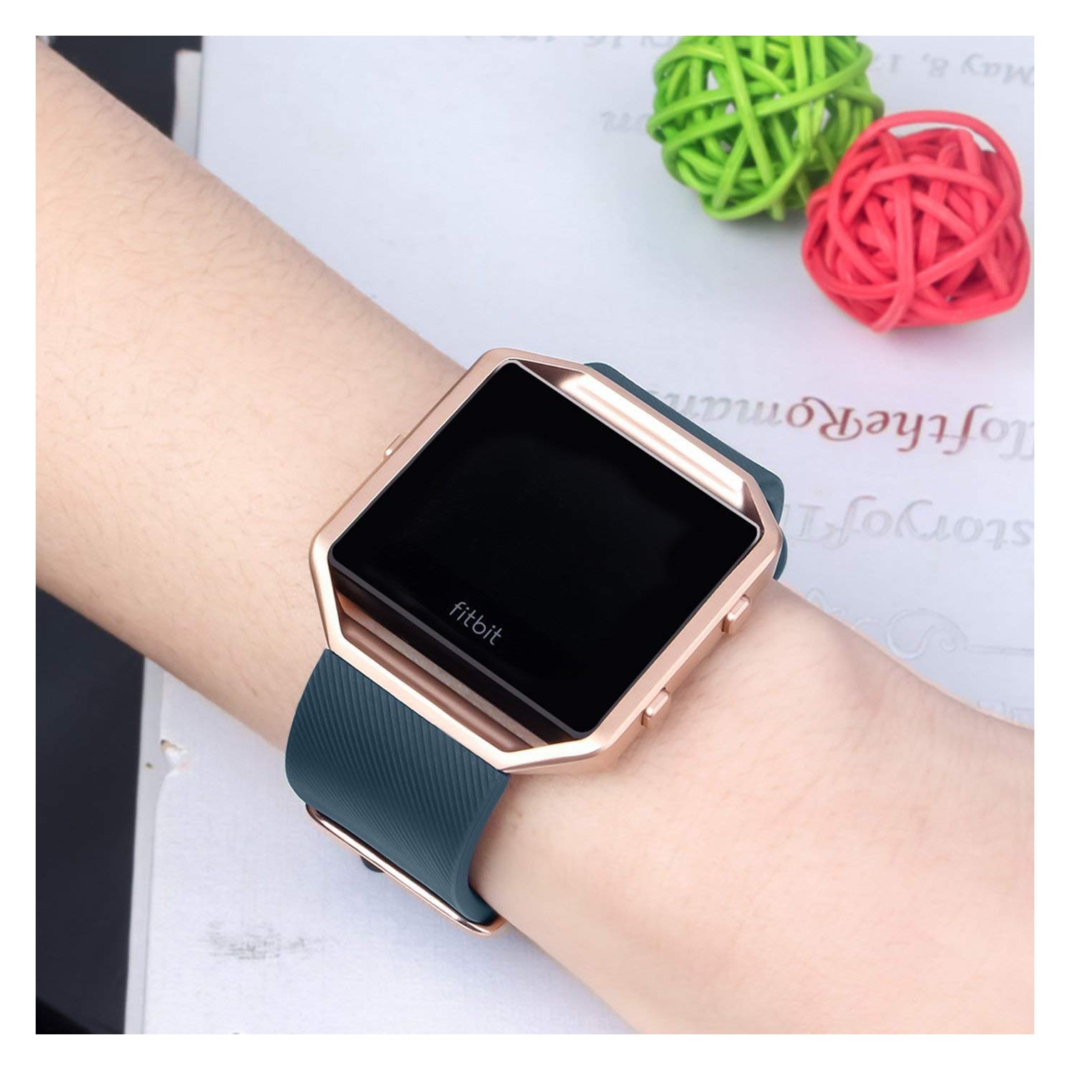 Fitbit Blaze Bands with Frame, Sport Silicone Replacement Strap for Fitbit Blaze Smart Fitness - Wristbands Small