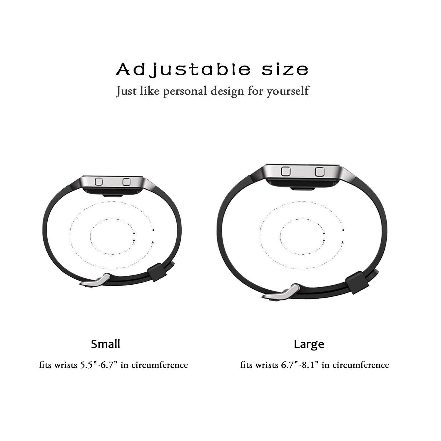 Fitbit Blaze Bands with Frame, Sport Silicone Replacement Strap for Fitbit Blaze Smart Fitness - Wristbands Small