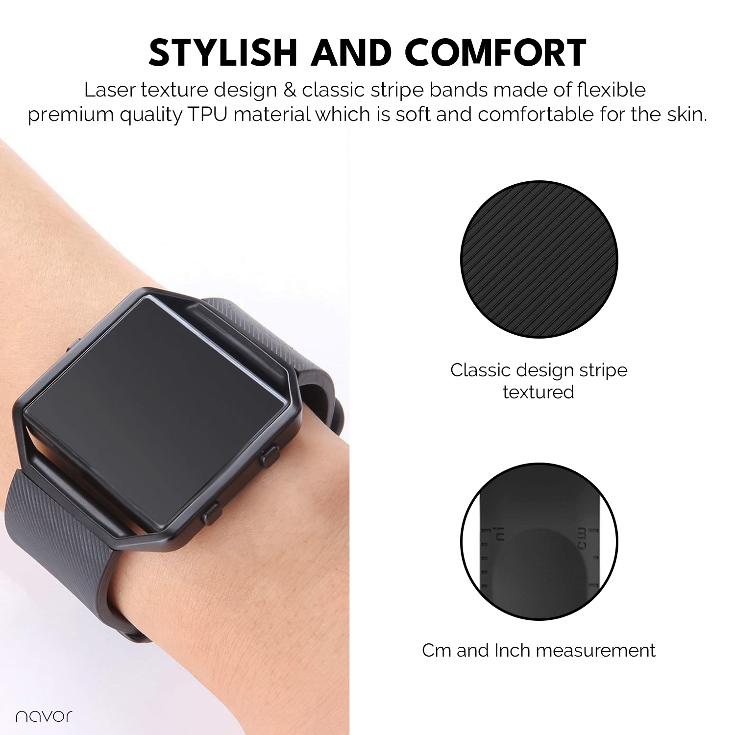 Fitbit Blaze Bands with Frame; Sport Silicone Replacement Strap for Fitbit Blaze Smart Fitness - Wristbands Large