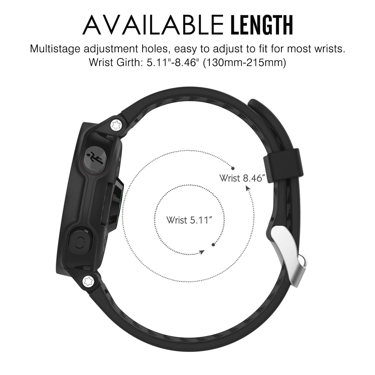 Garmin Forerunner 235 Accessories, Soft Silicone Replacement Watch Band