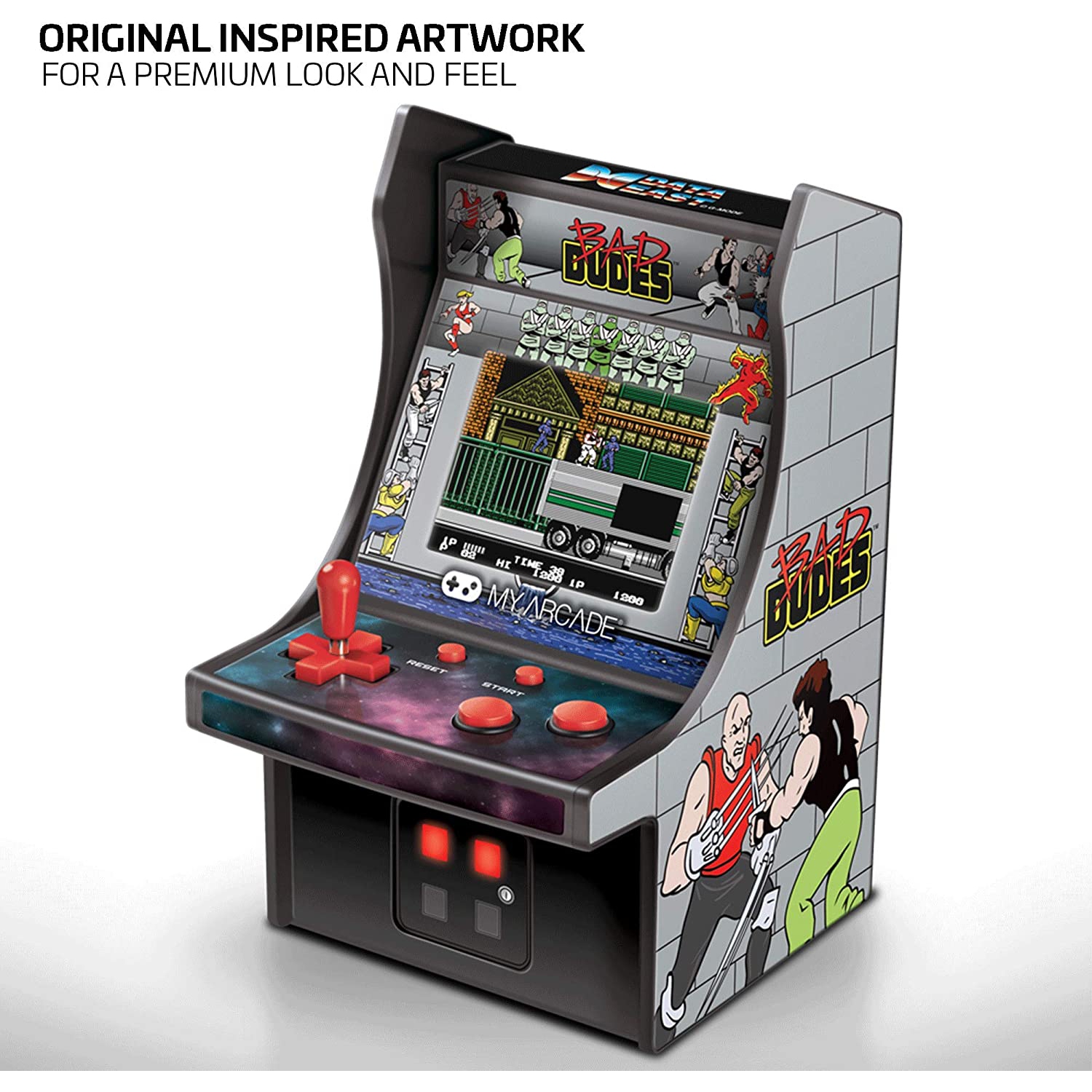 Console d’arcade rétro de collection de 6 po Micro Player de My Arcade - Bad Dudes