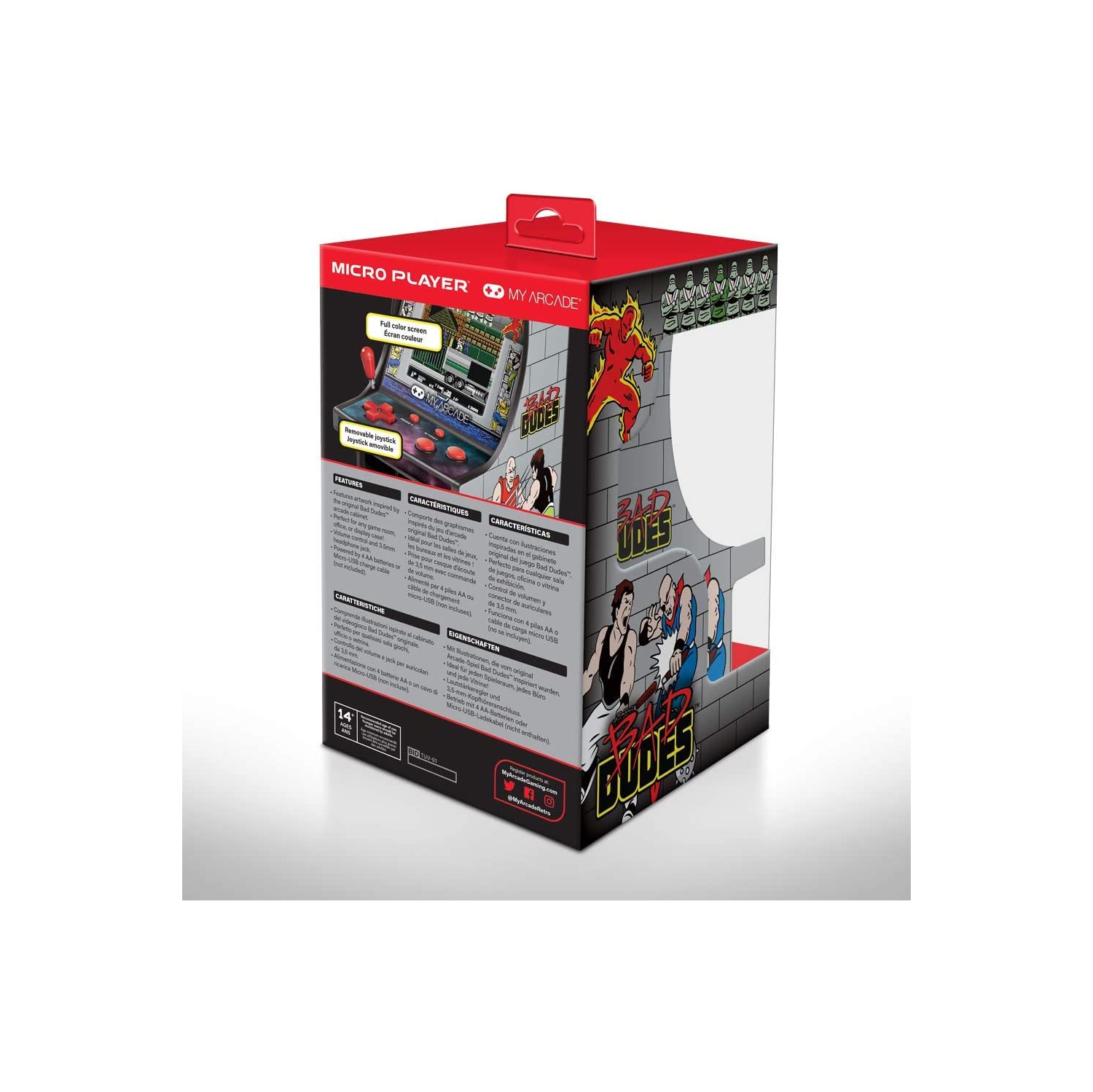 Console d’arcade rétro de collection de 6 po Micro Player de My Arcade - Bad Dudes