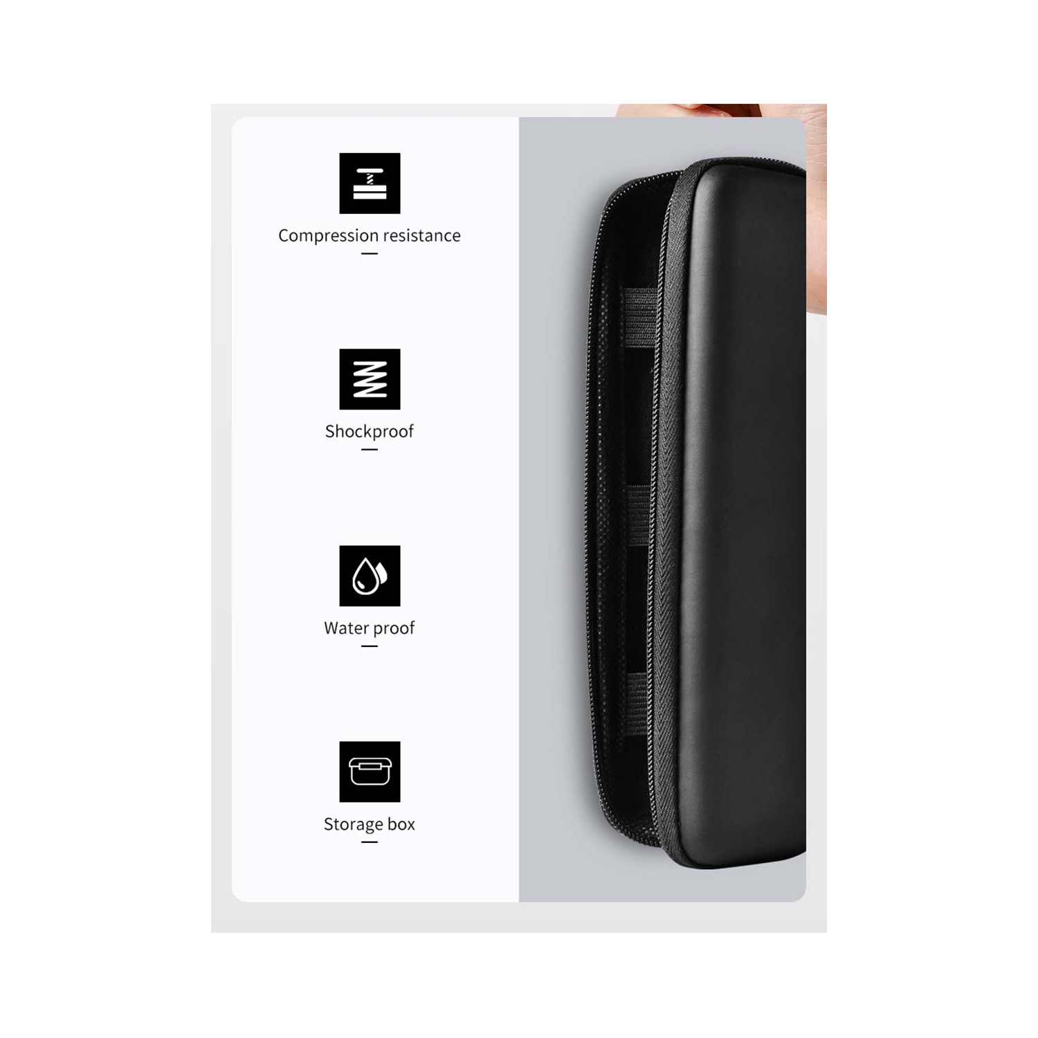 Navor Premium PU Leather Holder Case for Apple Pencil - Portable Hard Shell Carrying Case Compatible with iPad Pencil Samsung Stylus Pen, Surface Pen