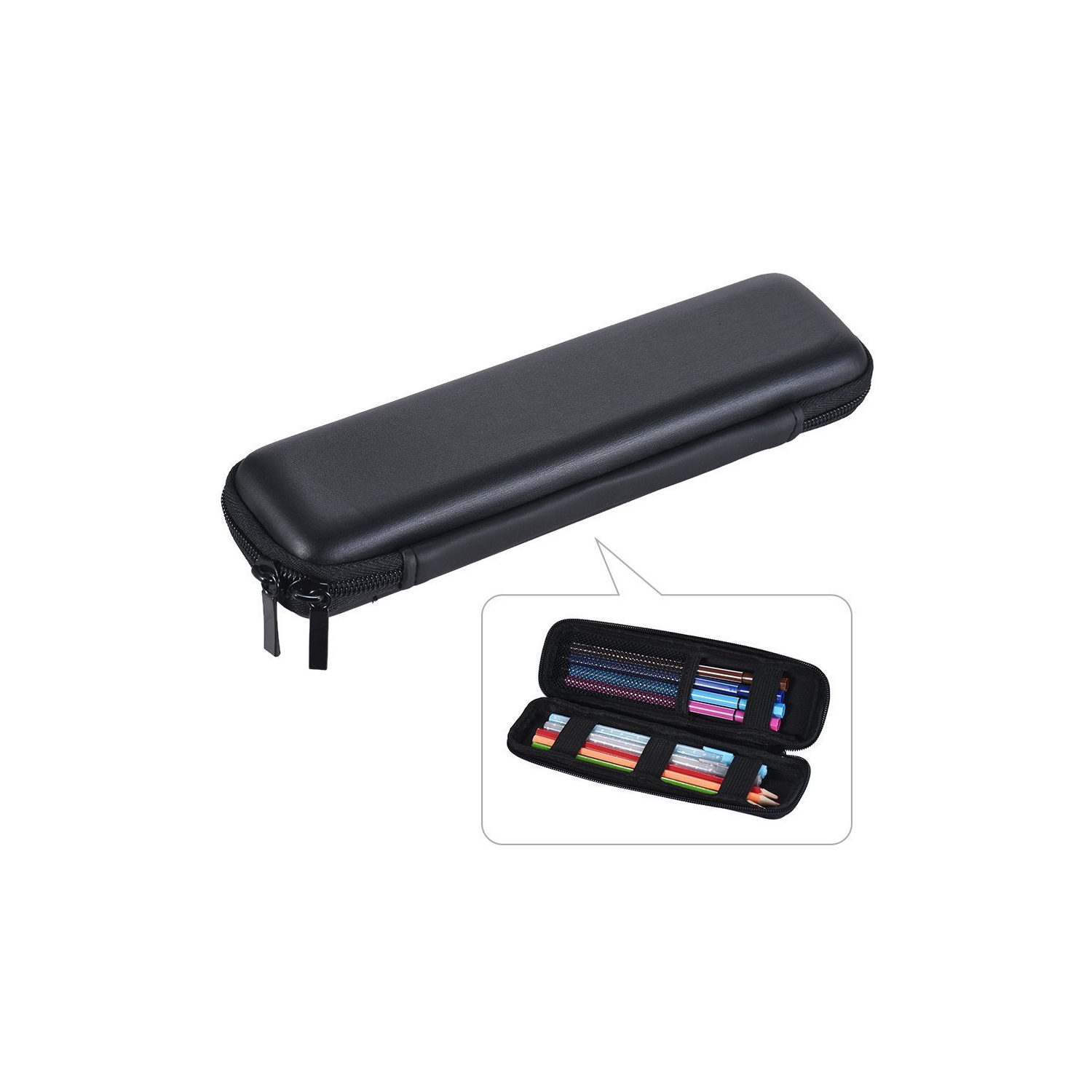 Navor Premium PU Leather Holder Case for Apple Pencil - Portable Hard Shell Carrying Case Compatible with iPad Pencil Samsung Stylus Pen, Surface Pen